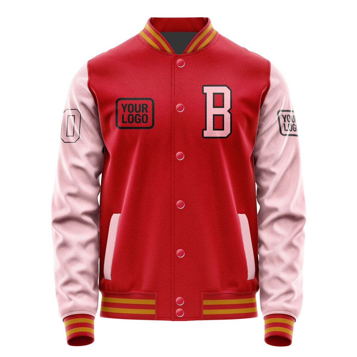 Custom Red Light Pink Jacket JA141421141917212117