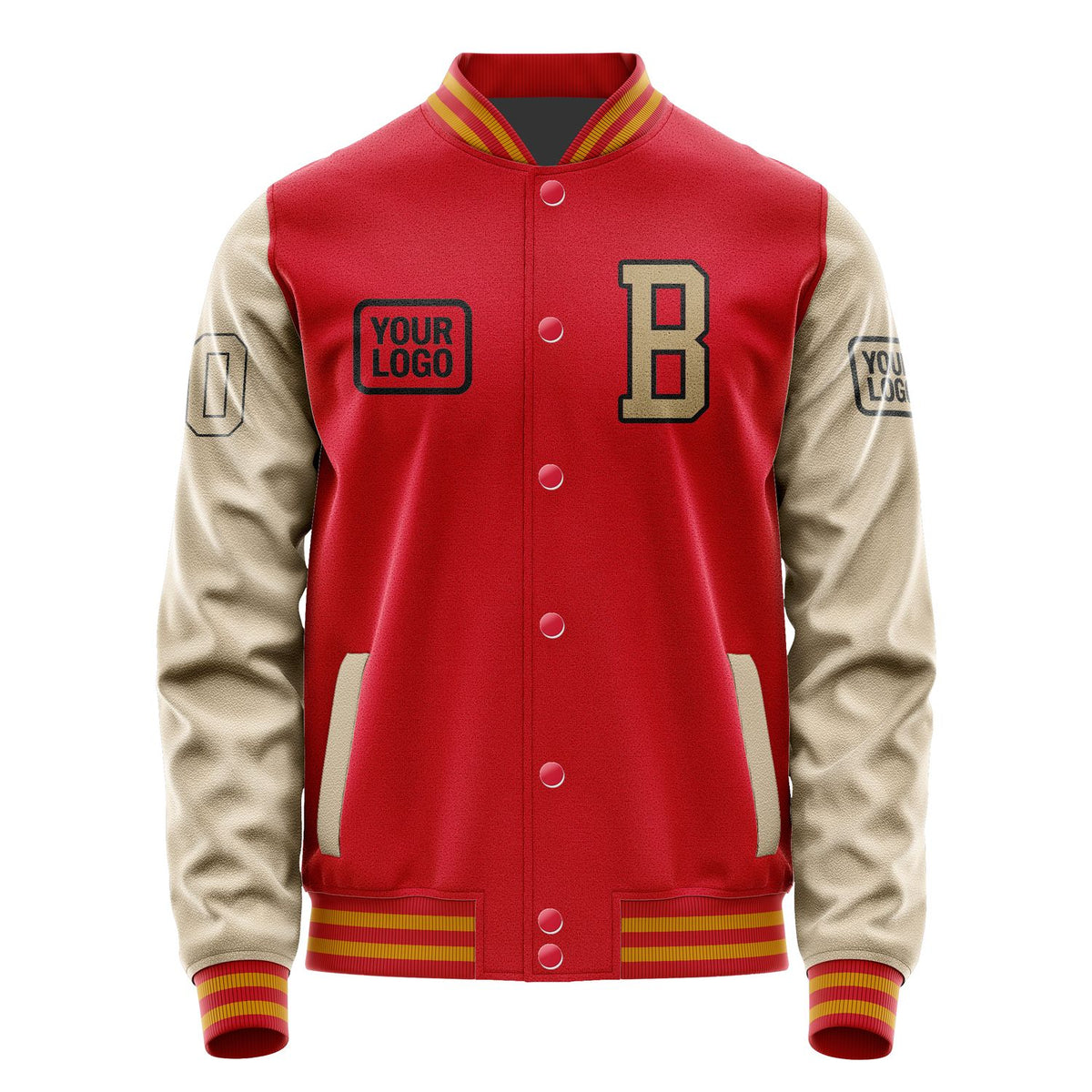 Custom Red Light Khaki Jacket JA141425141917252517