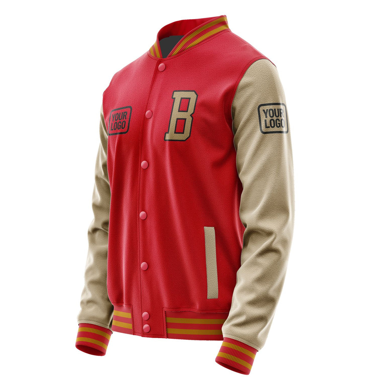 Custom Red Light Khaki Jacket JA141425141917252517