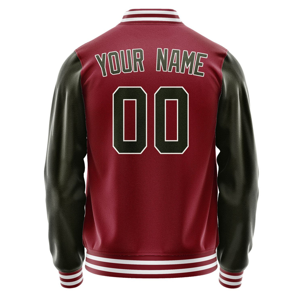 Custom Crimson Red Olive Jacket JA1515021518B31802