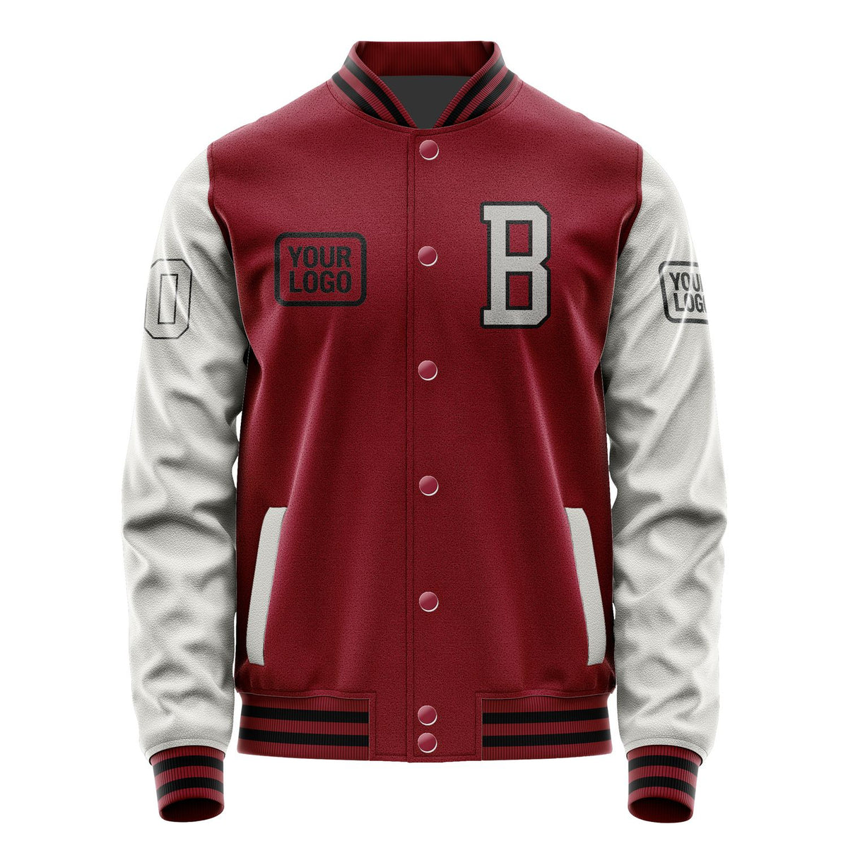 Custom Crimson Red Gray Jacket JA151504151717040417