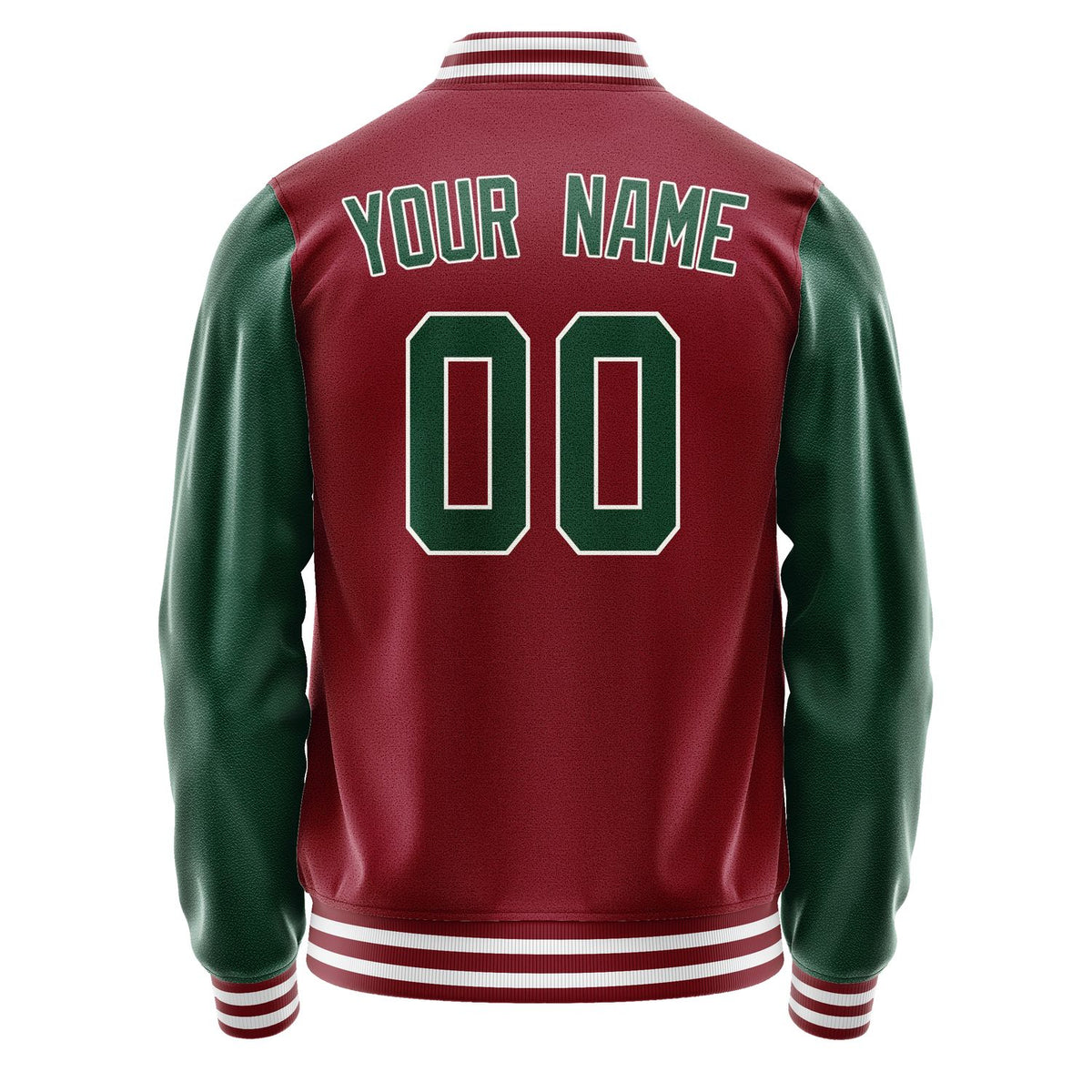 Custom Crimson Red Green Jacket JA1515051518B31805