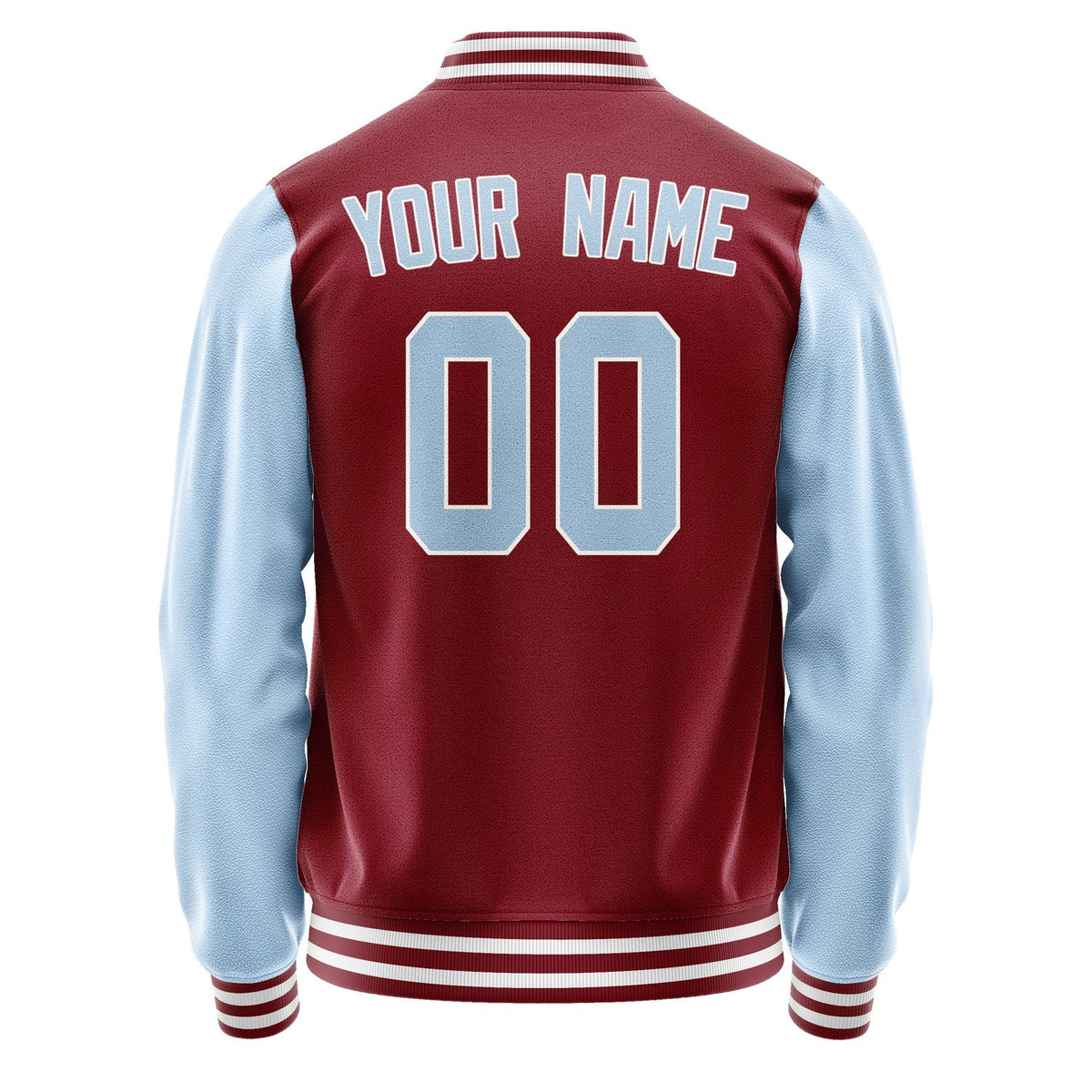 Custom Crimson Red Light Blue Jacket JA1515081518B31808