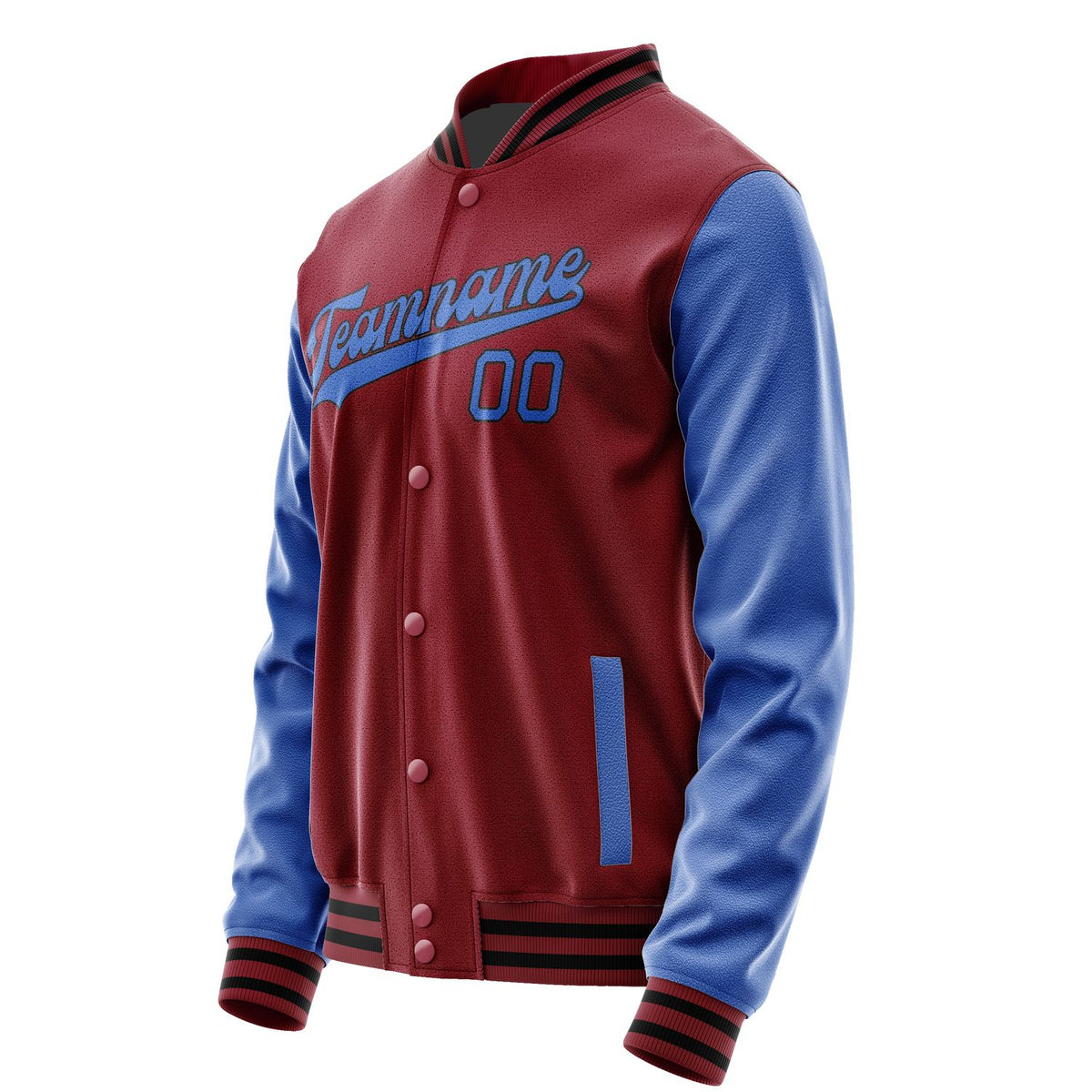 Custom Crimson Red Sky Blue Jacket JA1515091517B31709