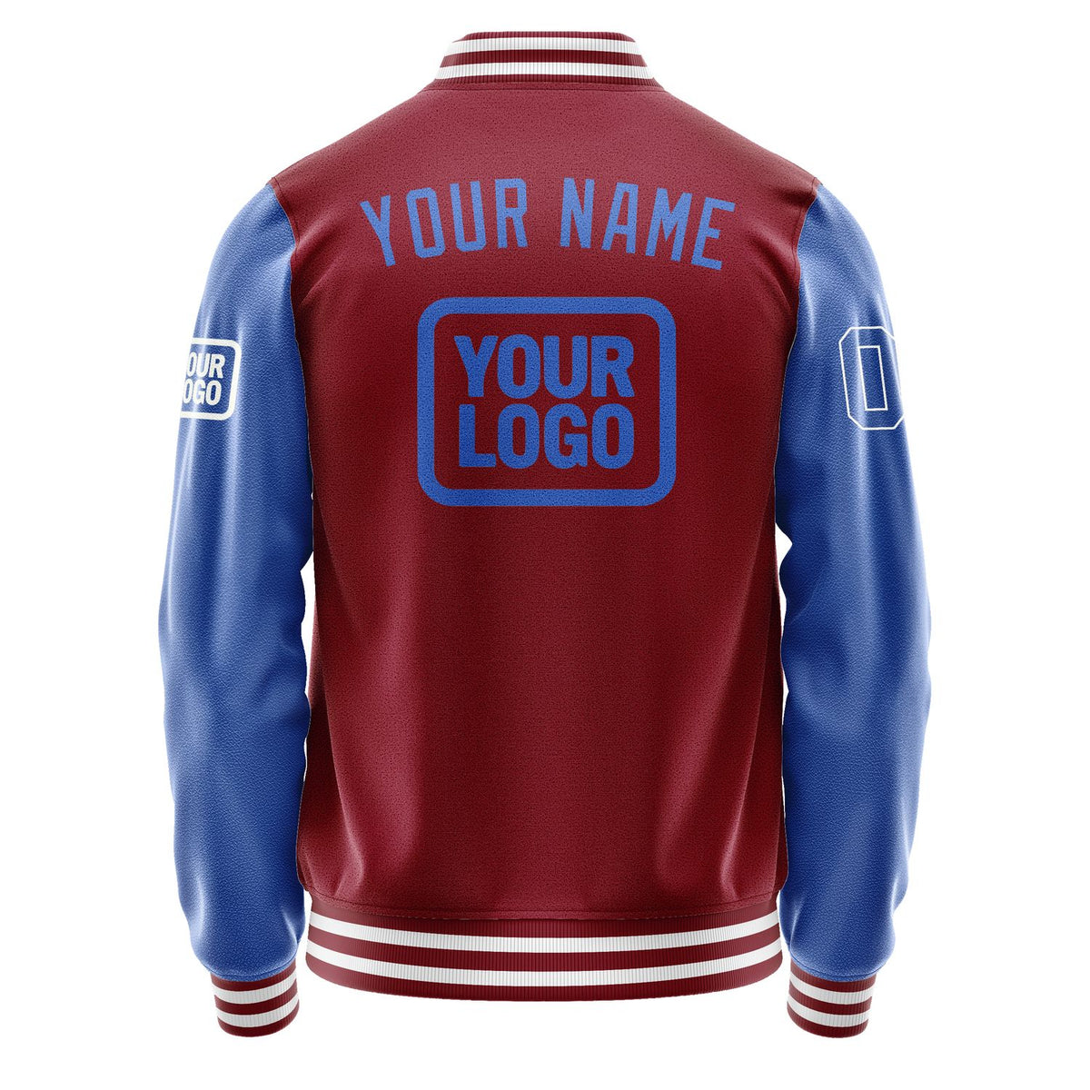 Custom Crimson Red Sky Blue Jacket JA151509151818090918