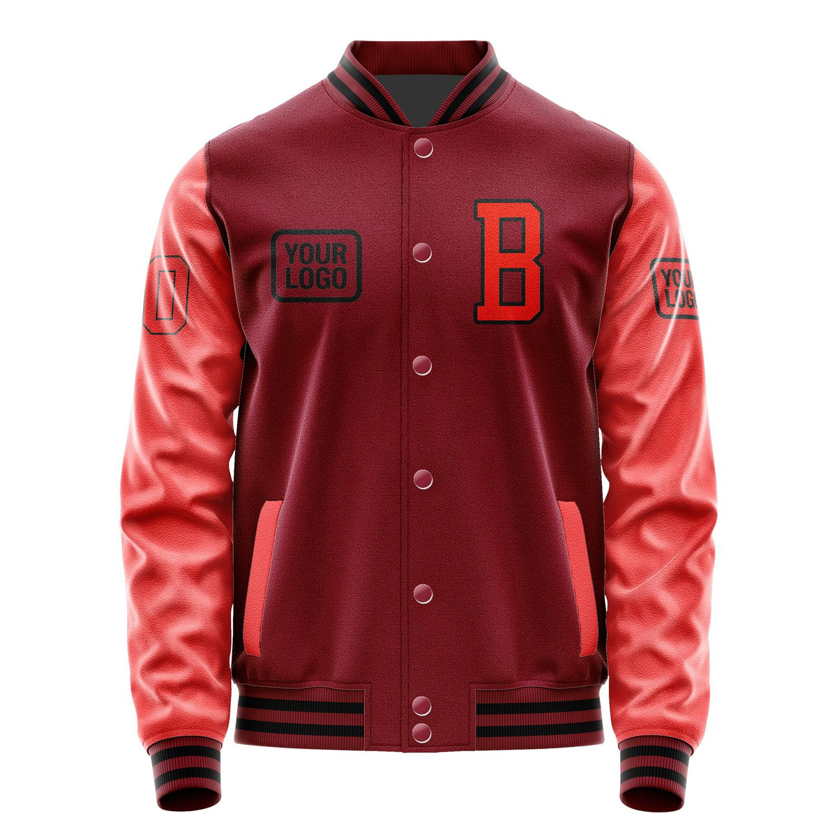 Custom Crimson Red Orange Red Jacket JA151512151717121217