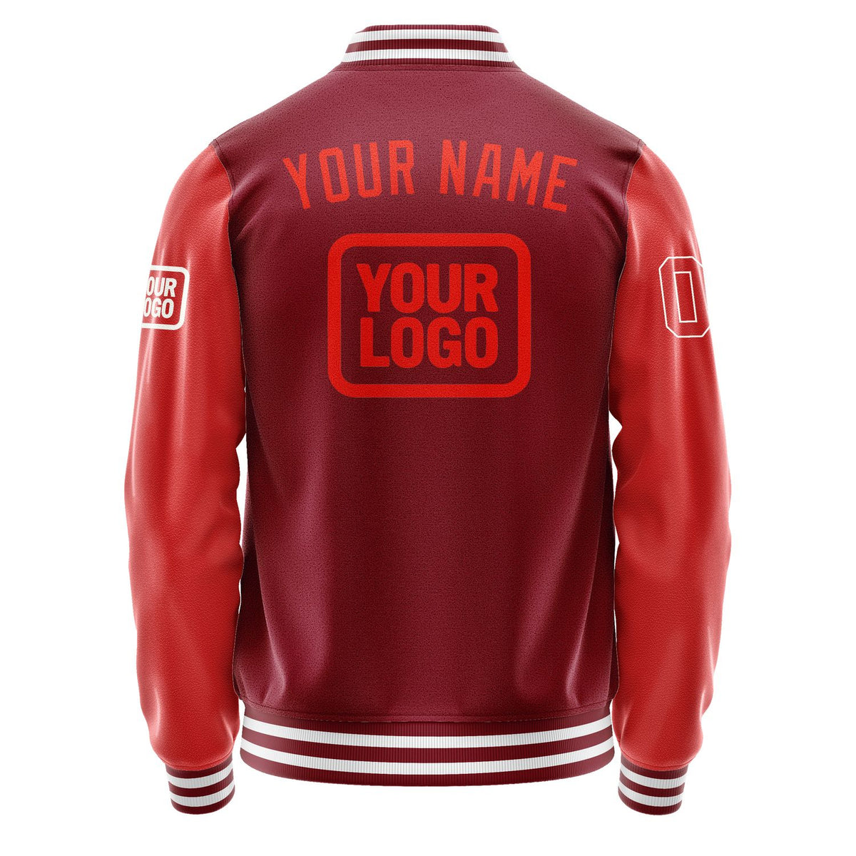 Custom Crimson Red Orange Red Jacket JA151512151818121218