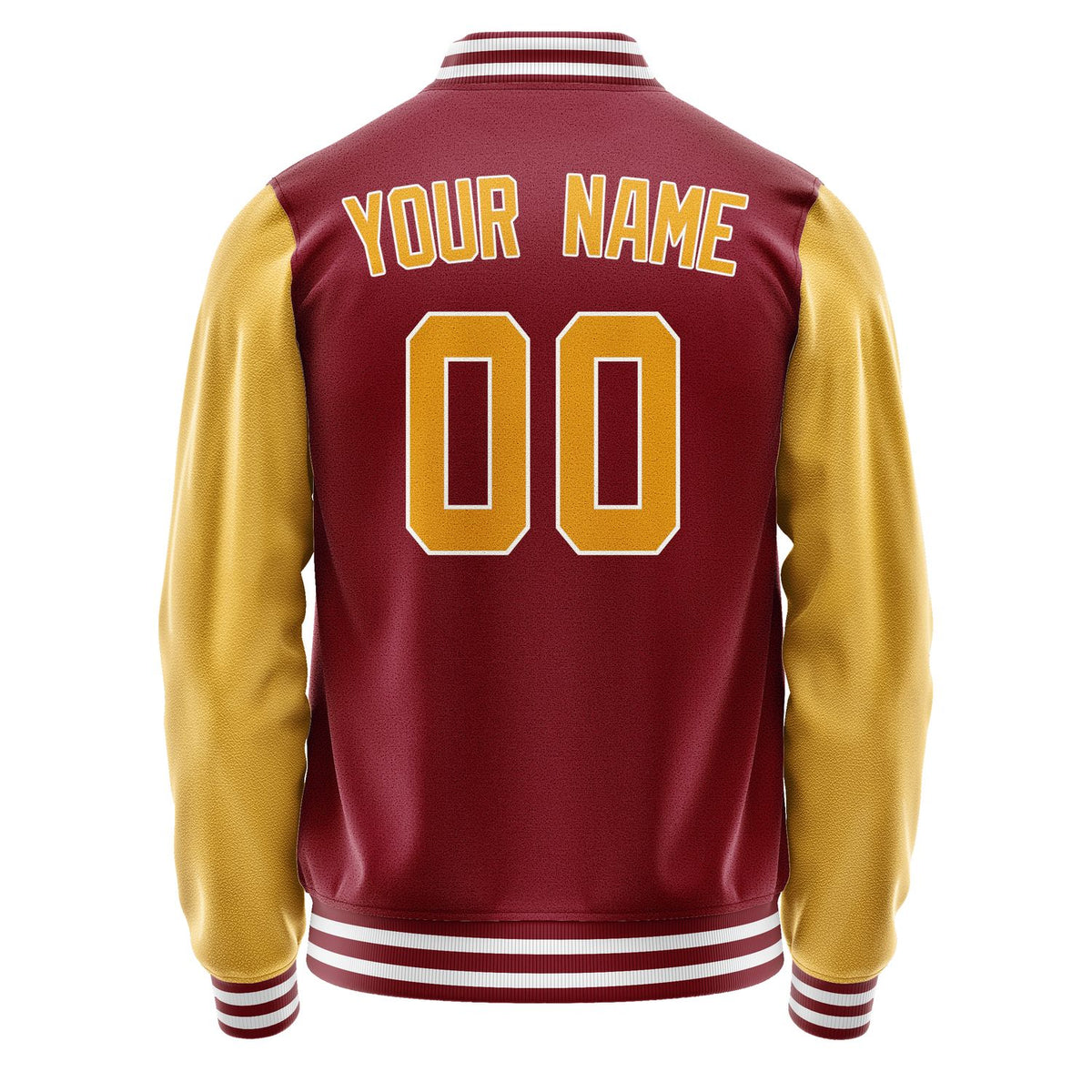 Custom Crimson Red Yellow Jacket JA1515191518B31819