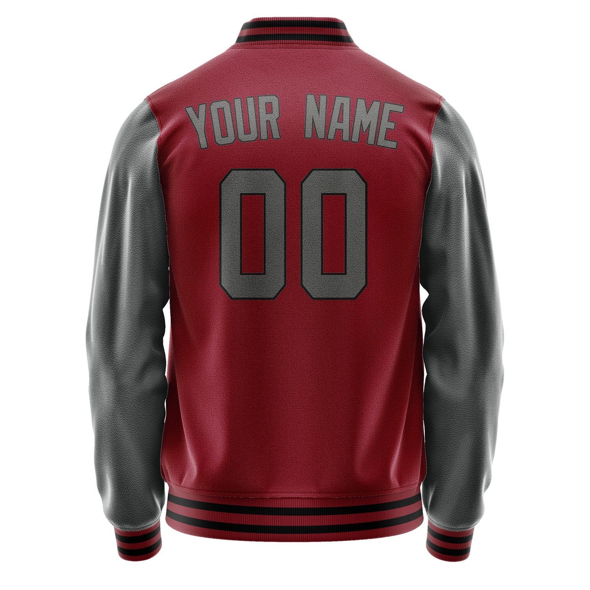 Custom Crimson Red Dark Grey Jacket JA1515201517B31720