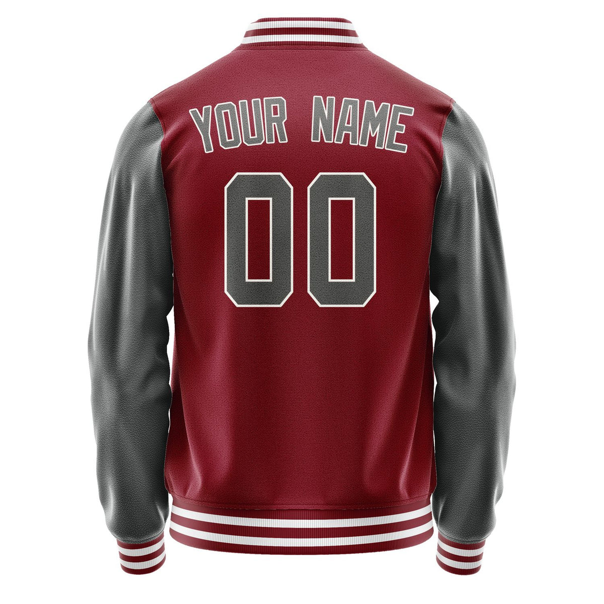 Custom Crimson Red Dark Grey Jacket JA1515201518B31820