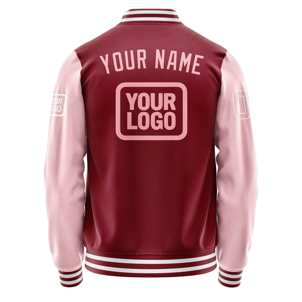 Custom Crimson Red Light Pink Jacket JA151521151818212118