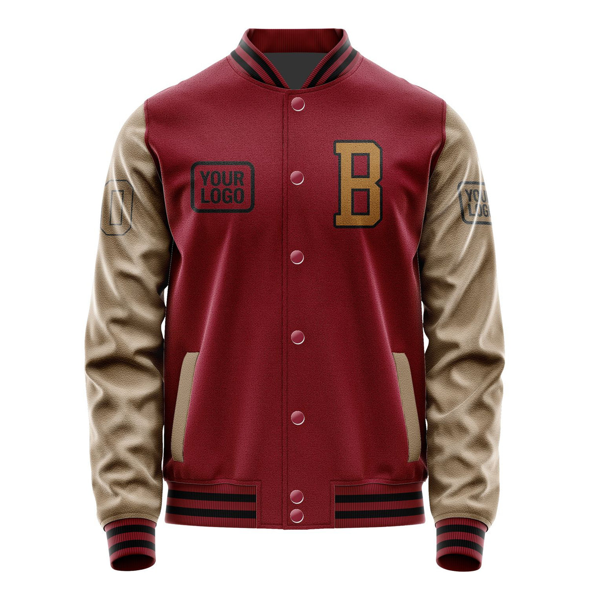 Custom Crimson Red Khaki Jacket JA151522151717222217