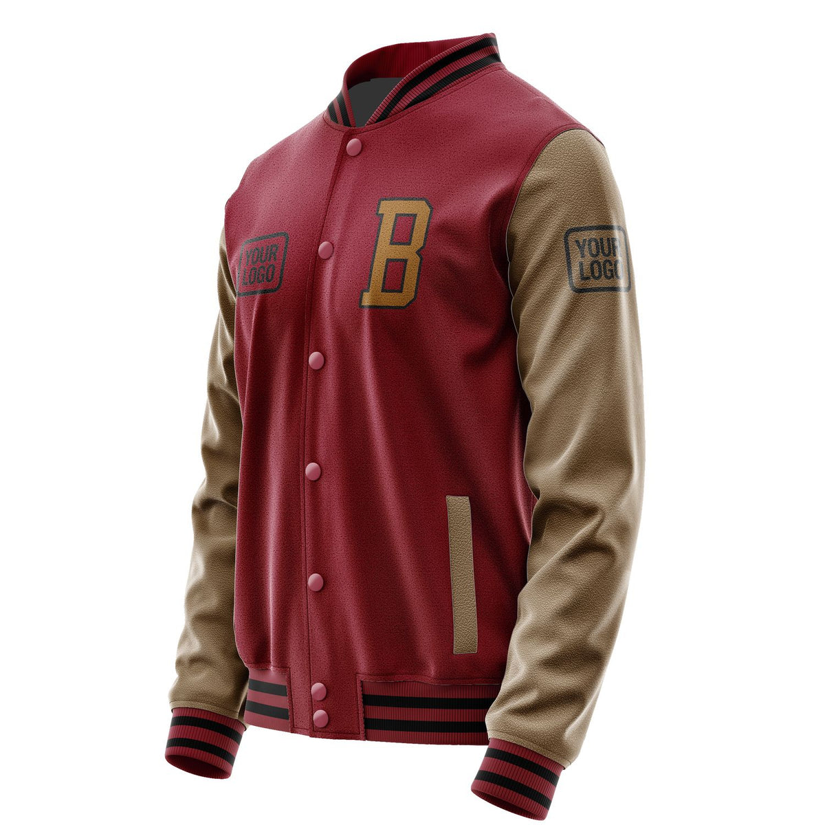 Custom Crimson Red Khaki Jacket JA151522151717222217