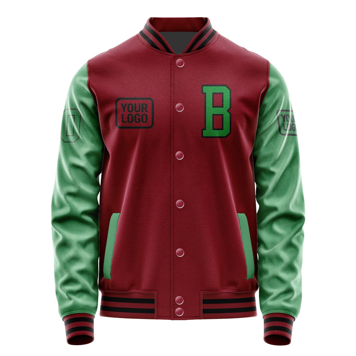 Custom Crimson Red Emerald Green Jacket JA151524151717242417