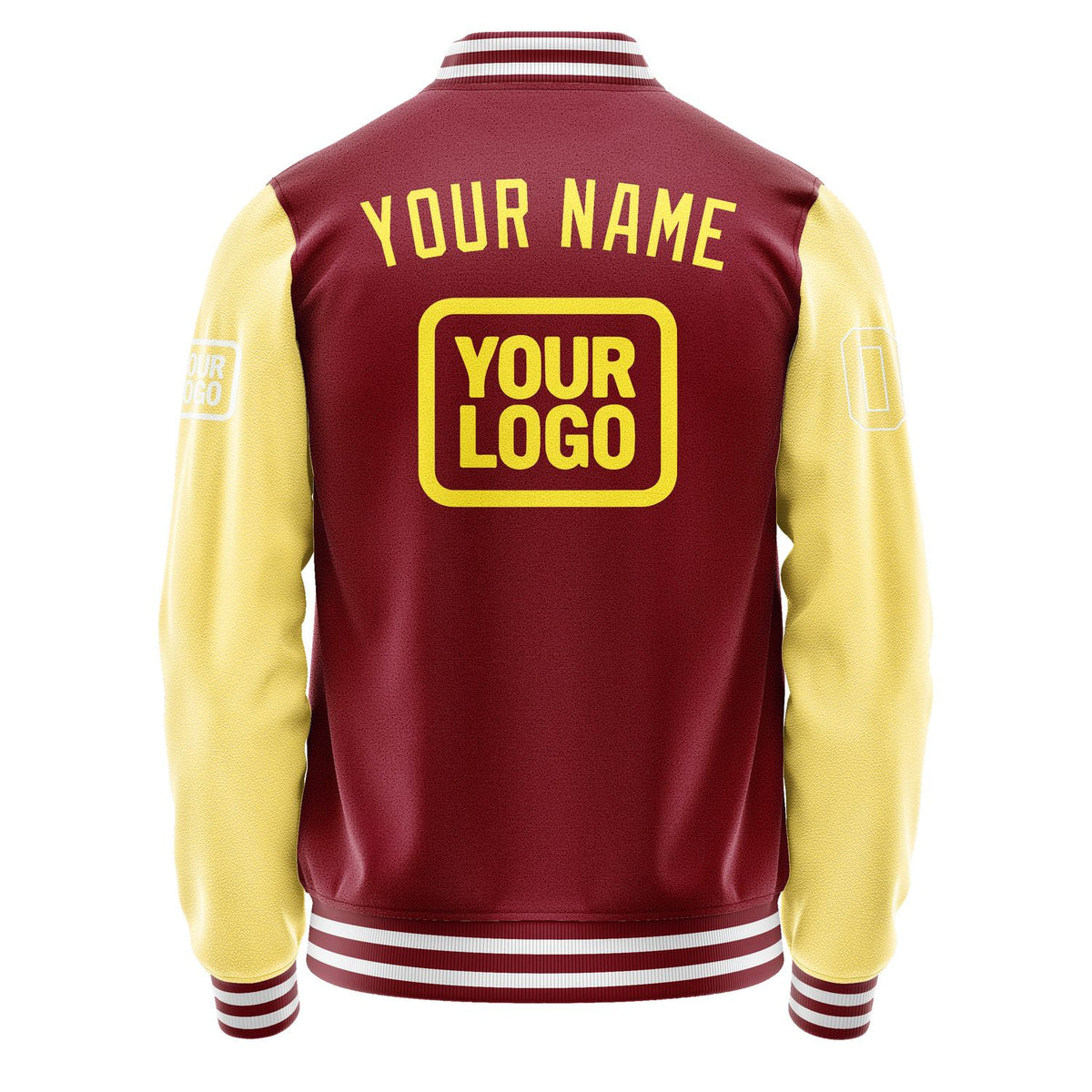 Custom Crimson Red Light Yellow Jacket JA151526151818262618