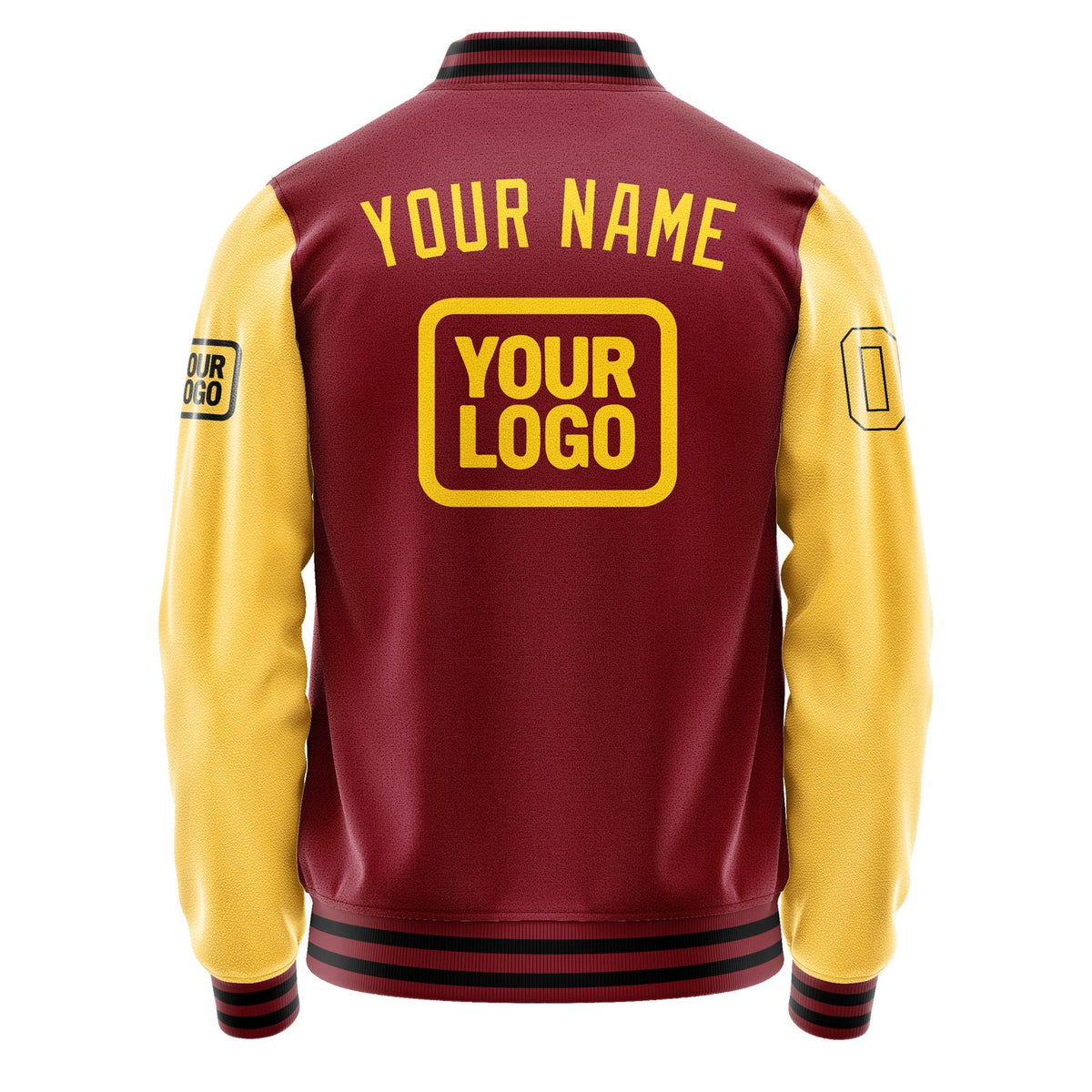 Custom Crimson Red Gold Jacket JA151530151717303017