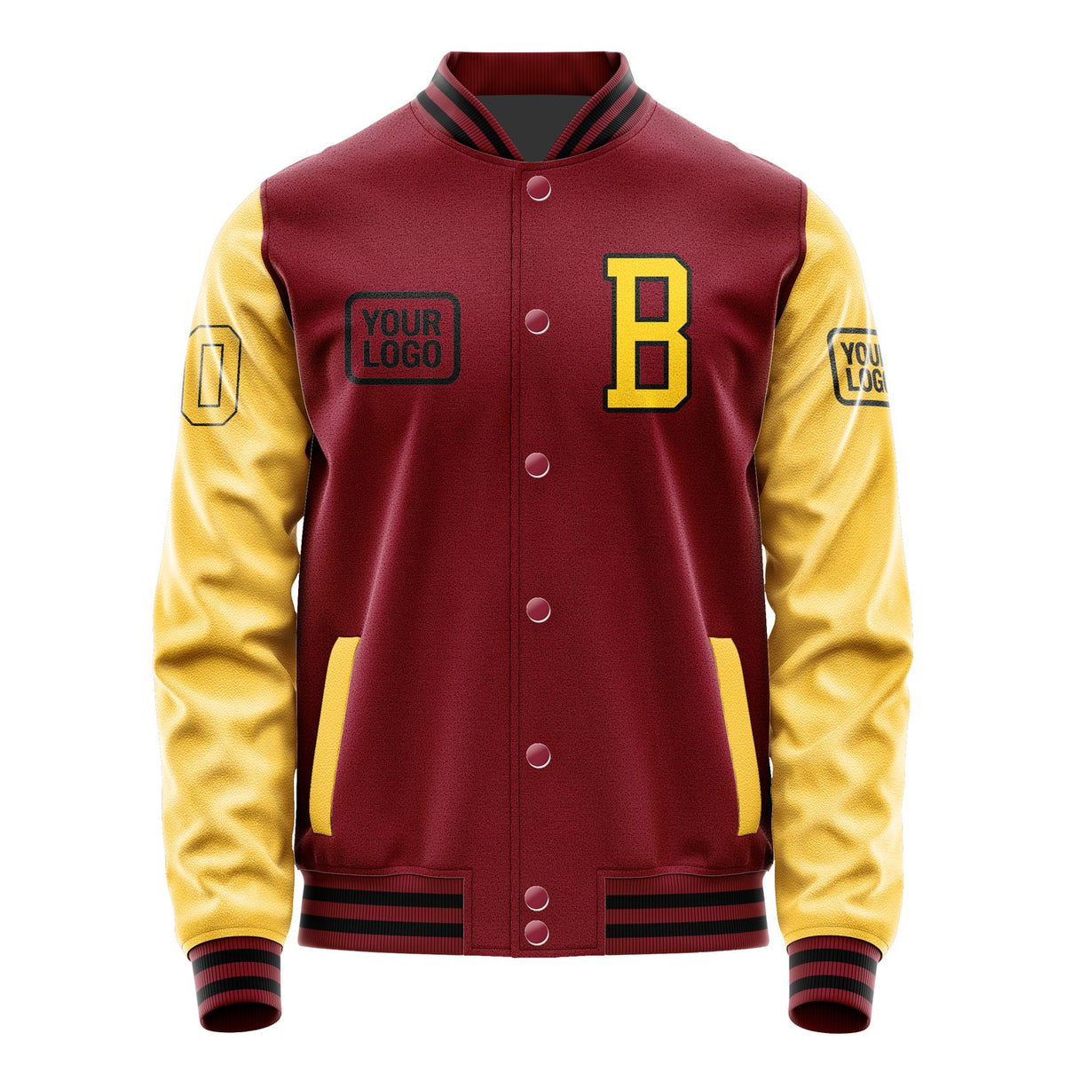 Custom Crimson Red Gold Jacket JA151530151717303017