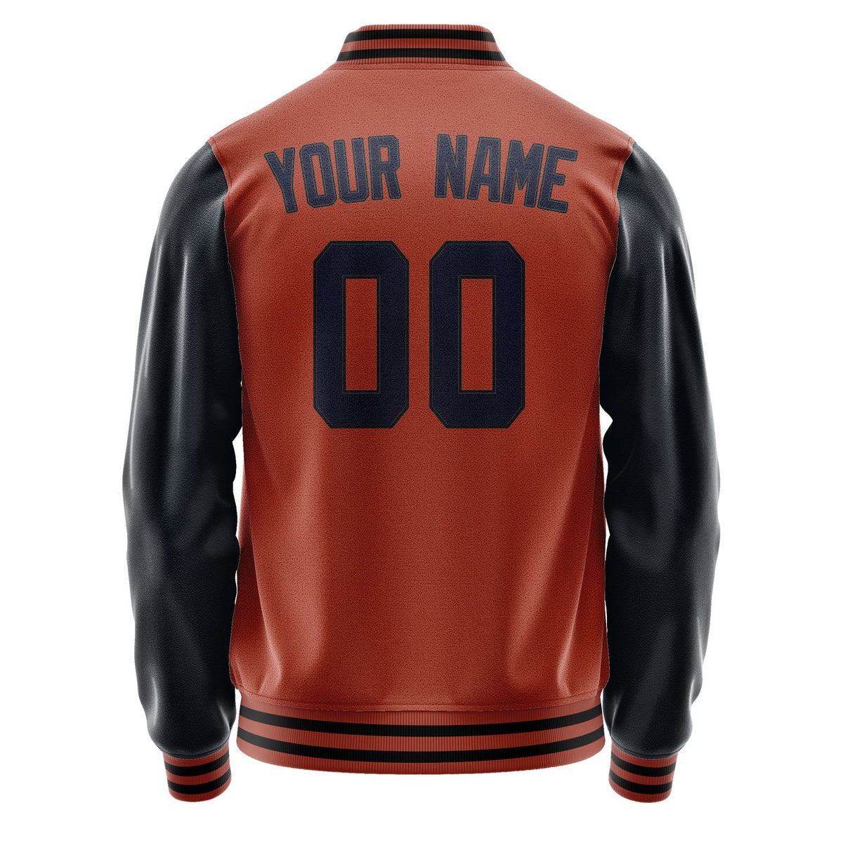 Custom Coral Red Navy Jacket JA1616111617B31711