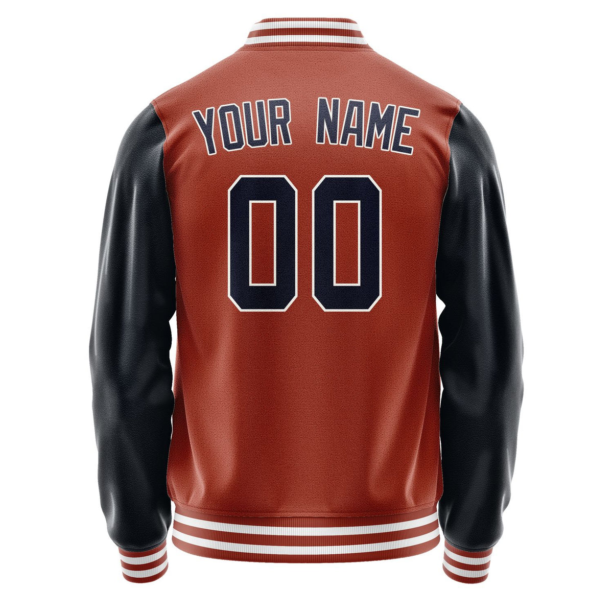 Custom Coral Red Navy Jacket JA1616111618B31811