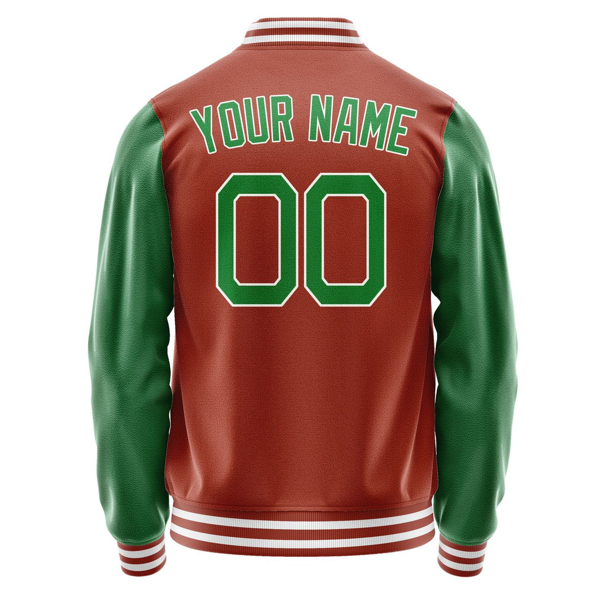 Custom Coral Red Emerald Green Jacket JA1616241618B21824