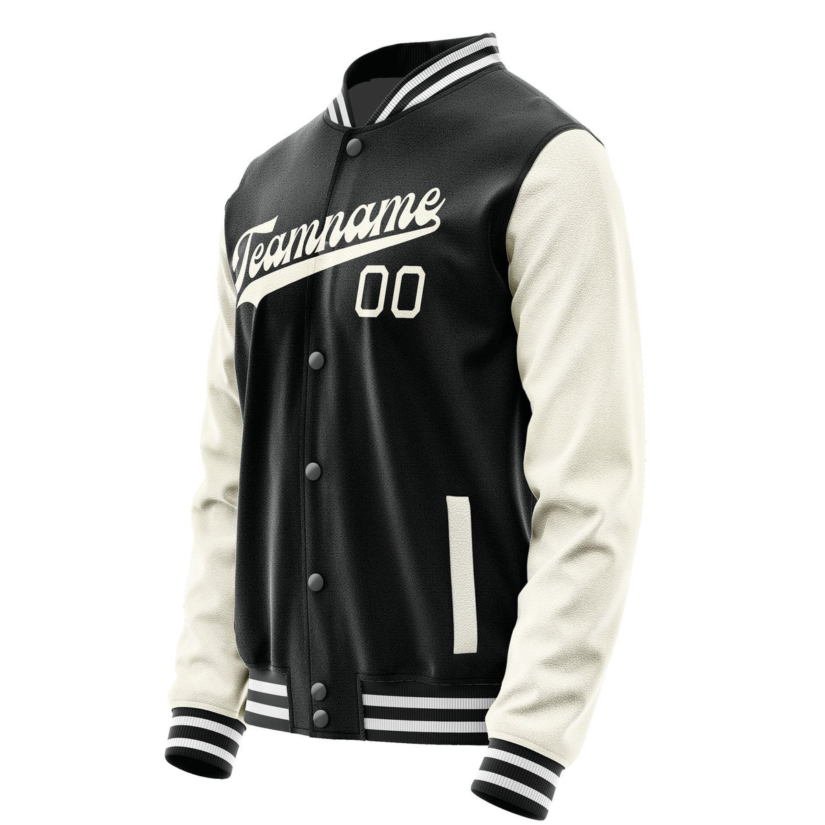 Custom Black Cream Jacket JA1717031718B31803