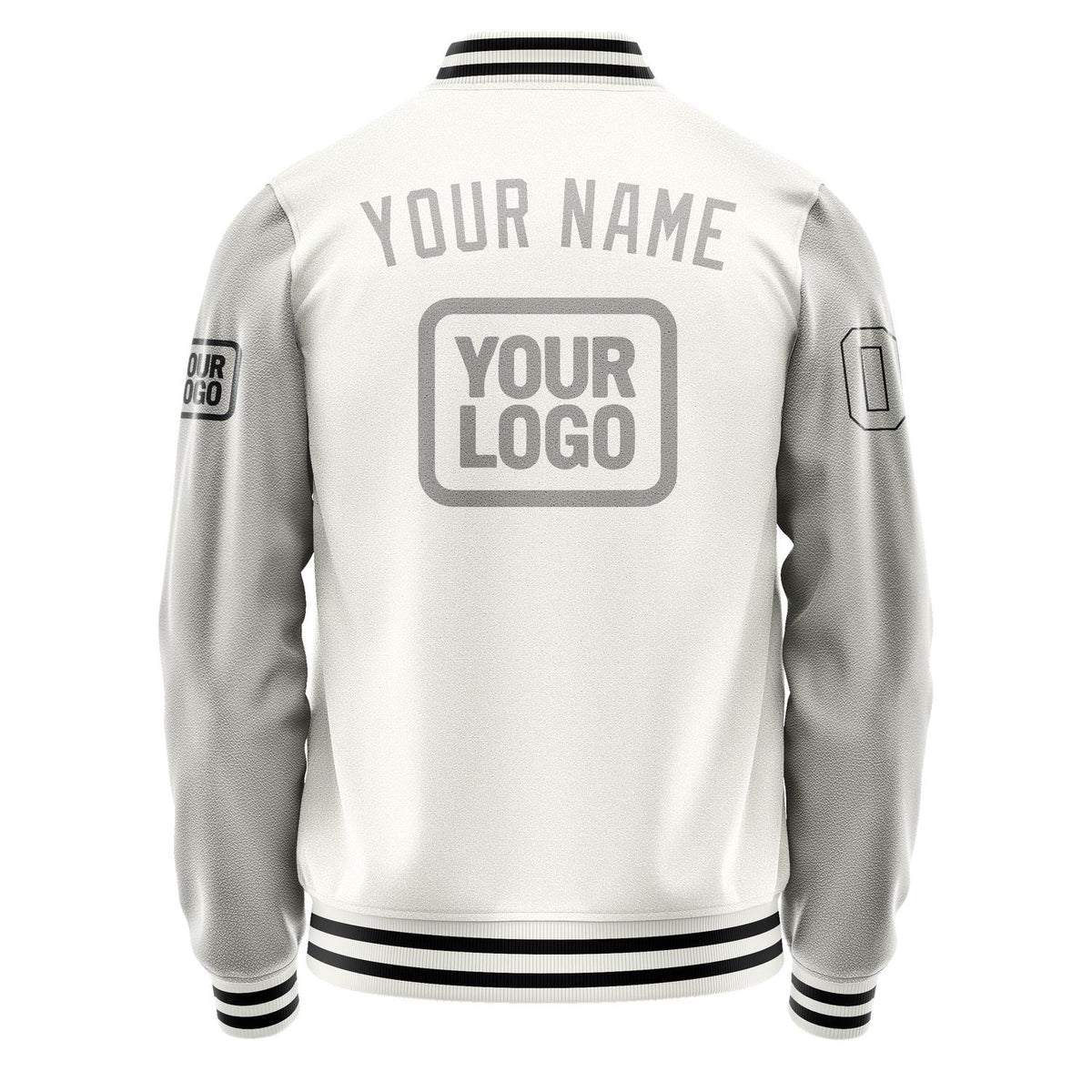 Custom White Gray Jacket JA181804181717040417