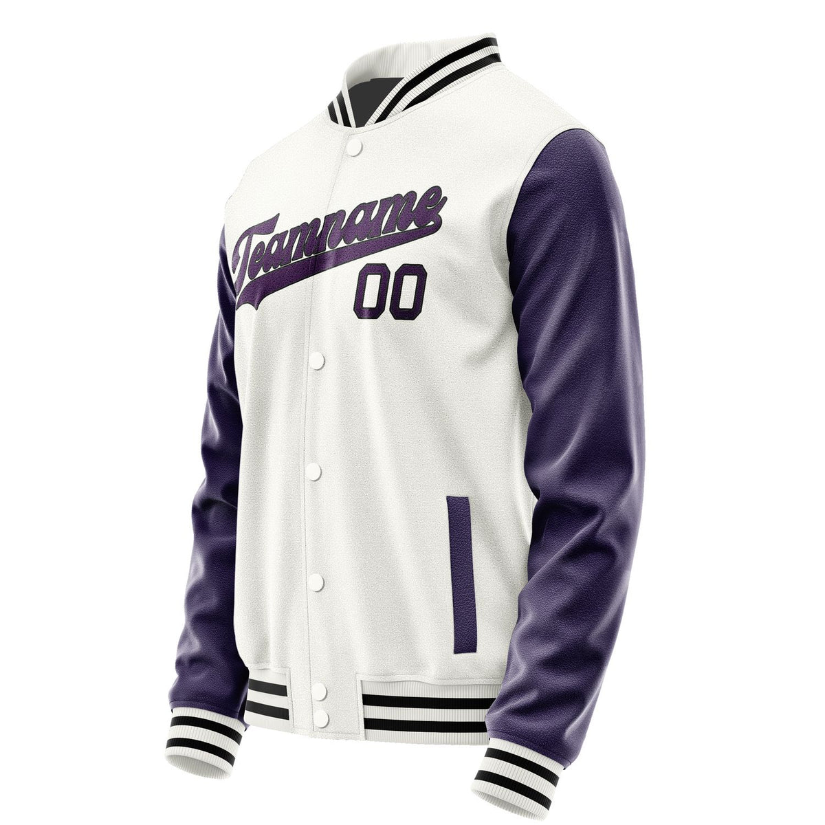 Custom White Purple Jacket JA1818071817B31707