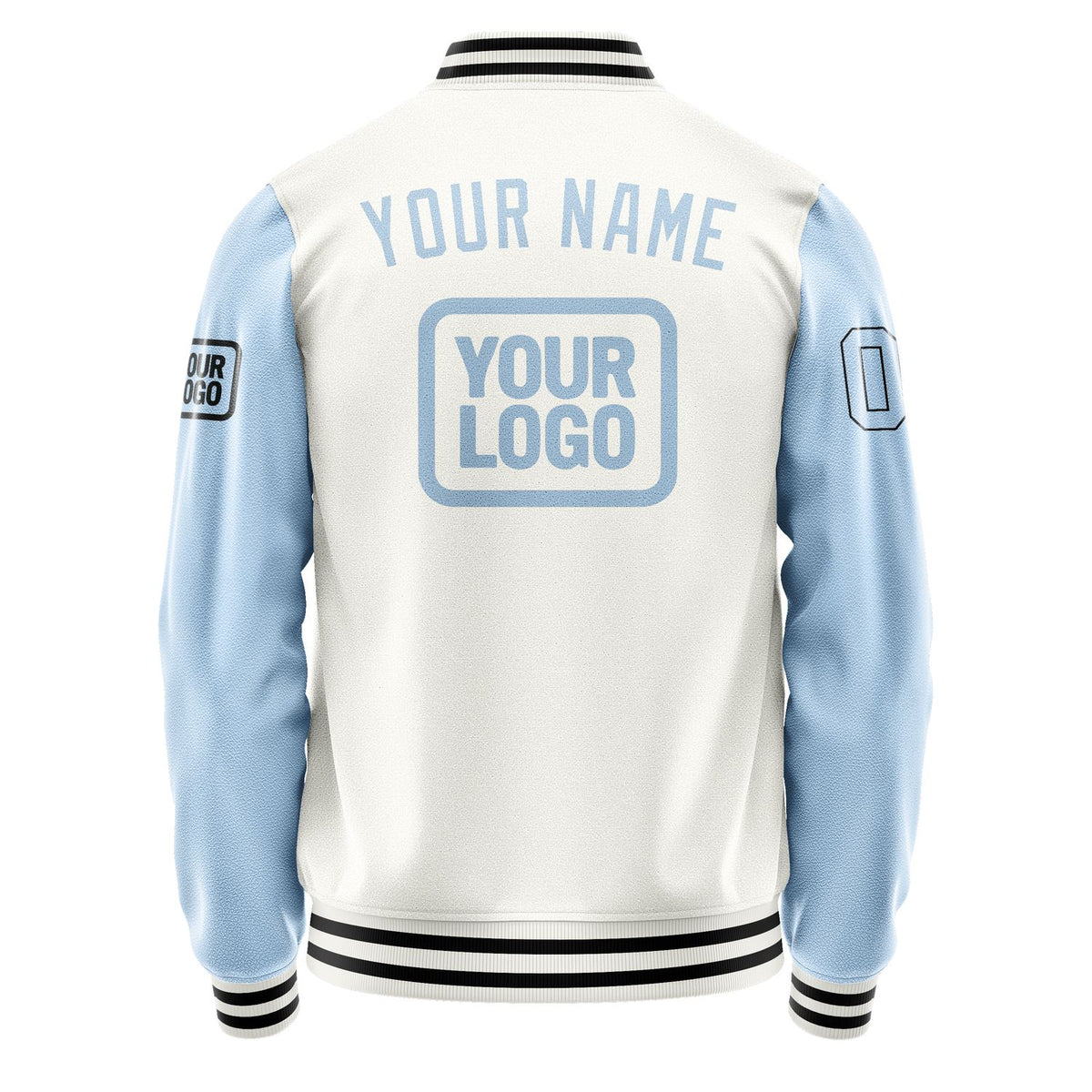 Custom White Light Blue Jacket JA181808181717080817