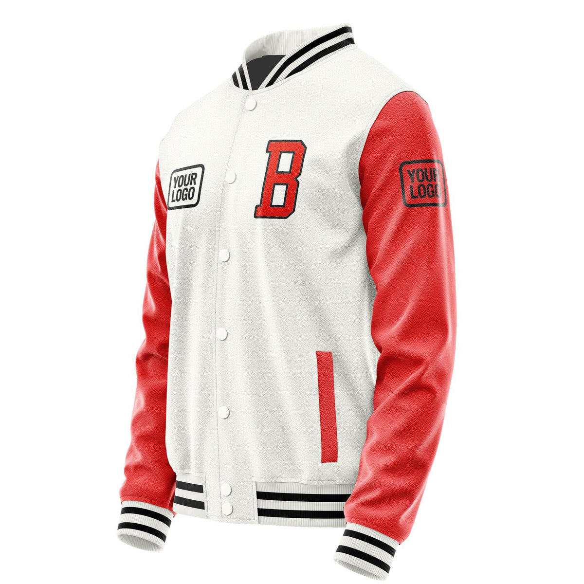 Custom White Orange Red Jacket JA181812181717121217