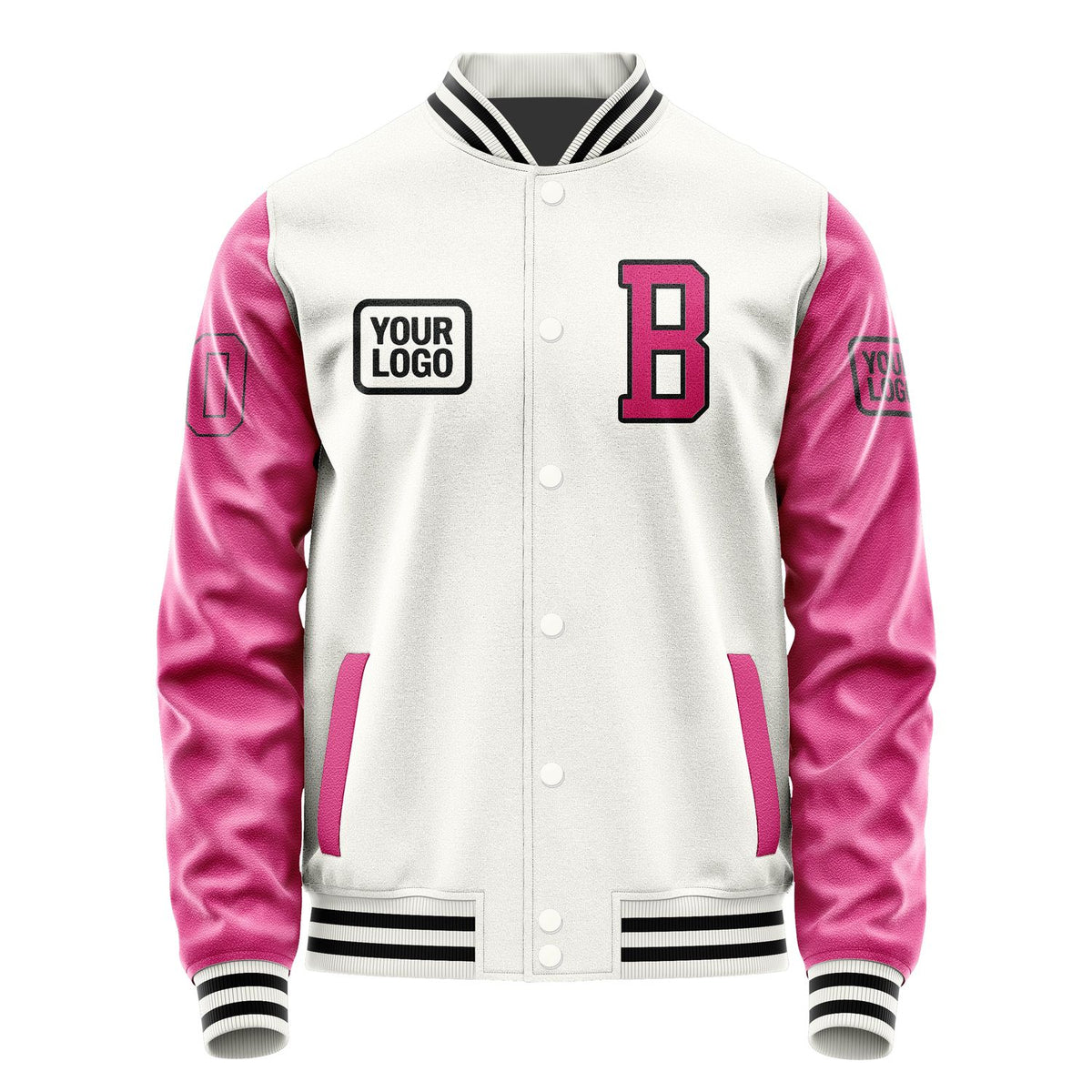 Custom White Pink Jacket JA181813181717131317