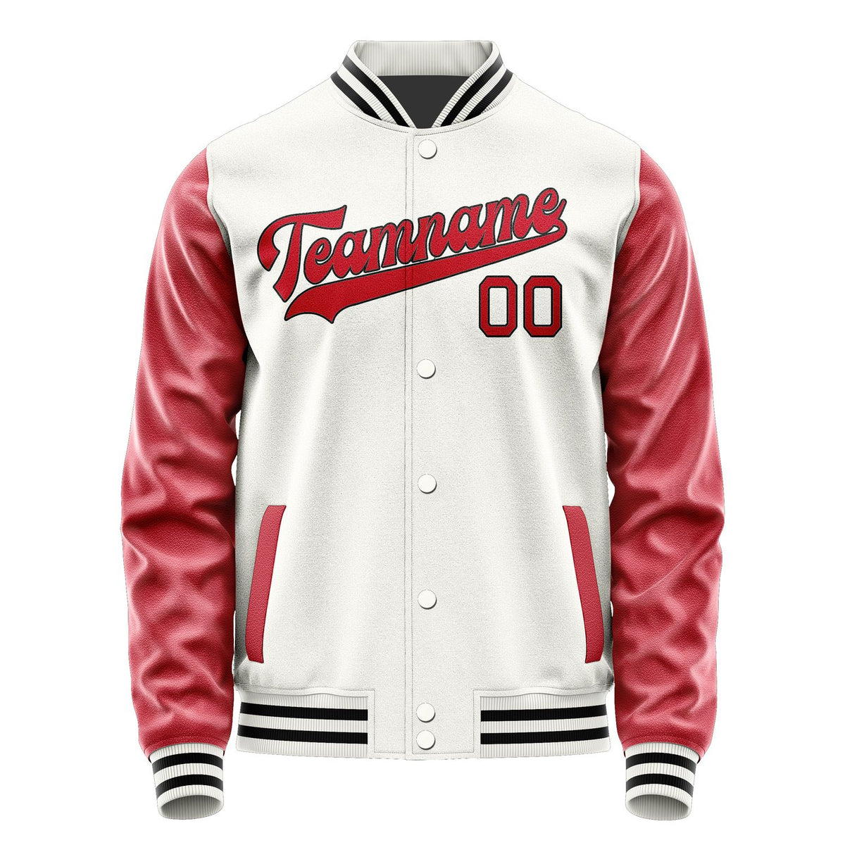 Custom White Red Jacket JA1818141817B31714