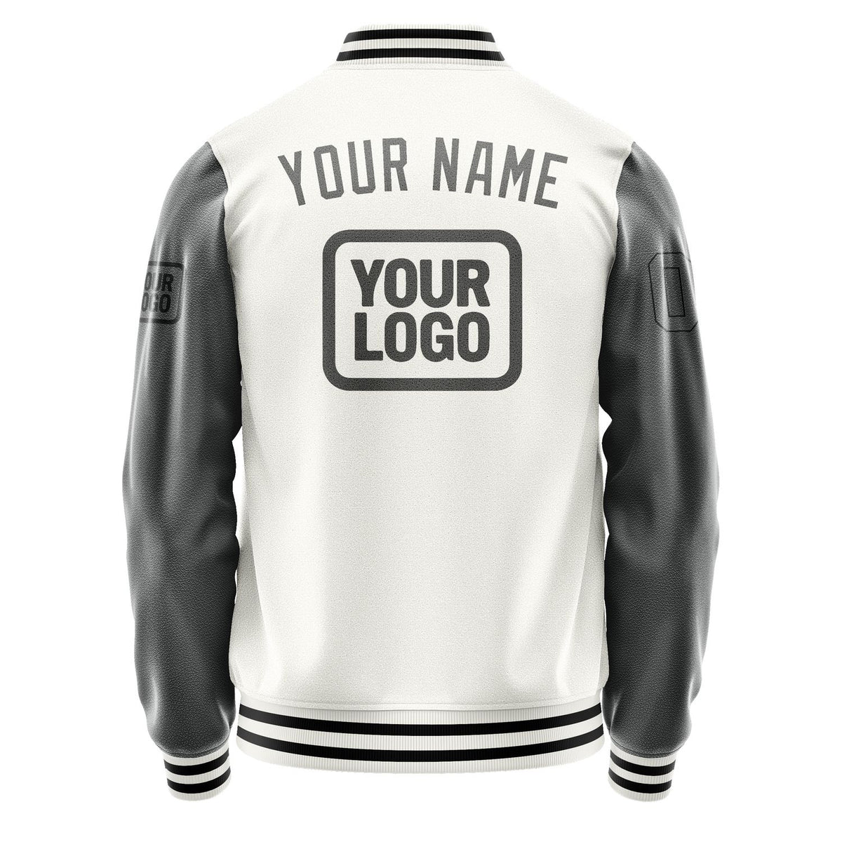 Custom White Dark Grey Jacket JA181820181717202017