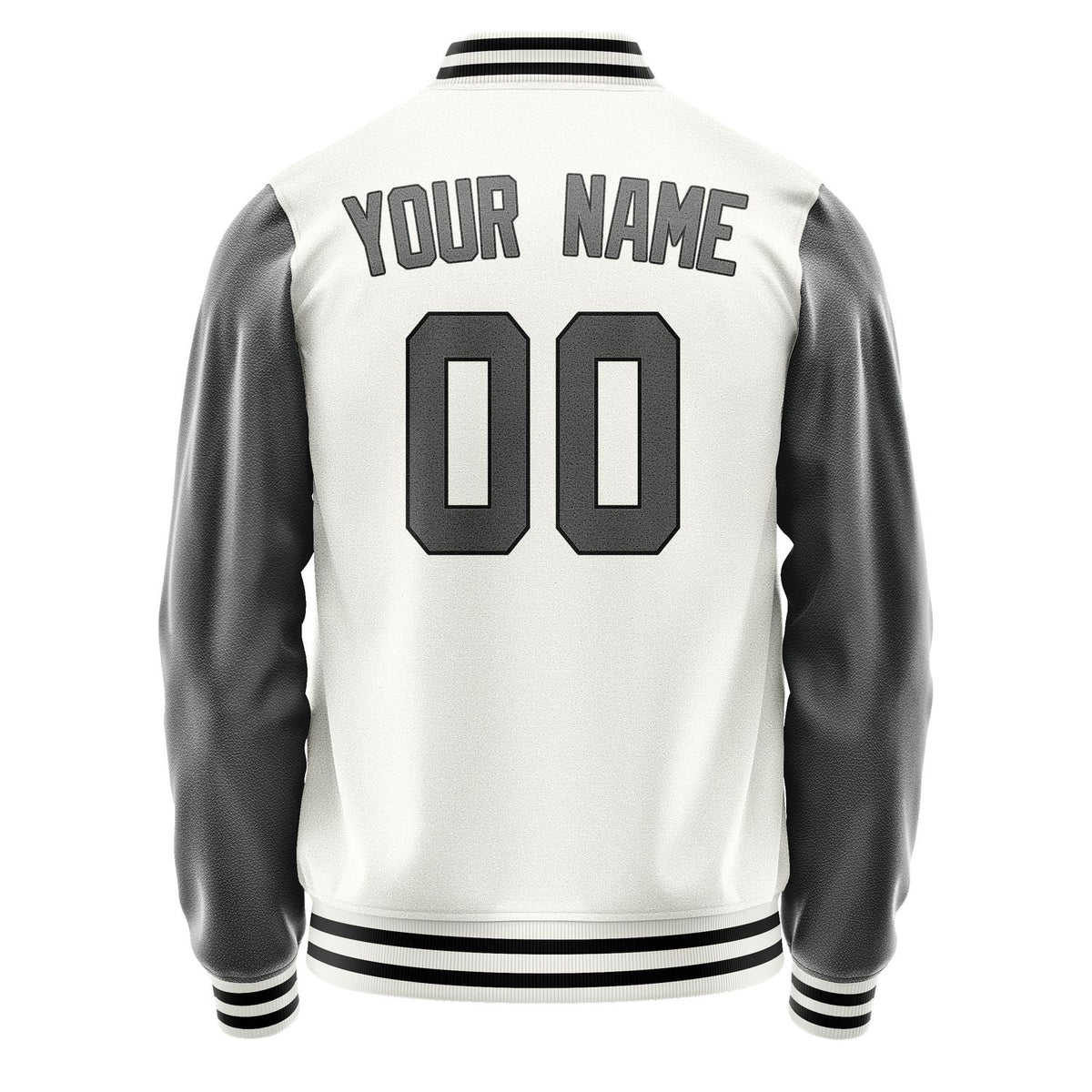 Custom White Dark Grey Jacket JA1818201817B31720