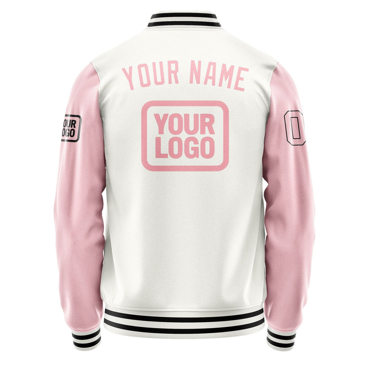 Custom White Light Pink Jacket JA181821181717212117