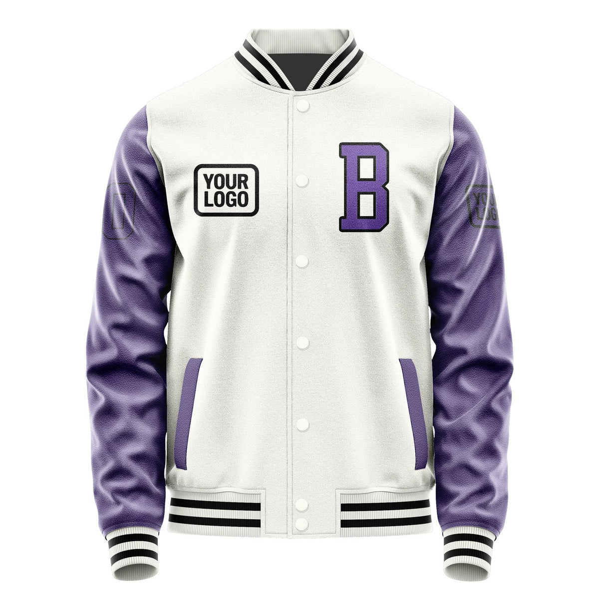 Custom White Light Purple Jacket JA181823181717232317