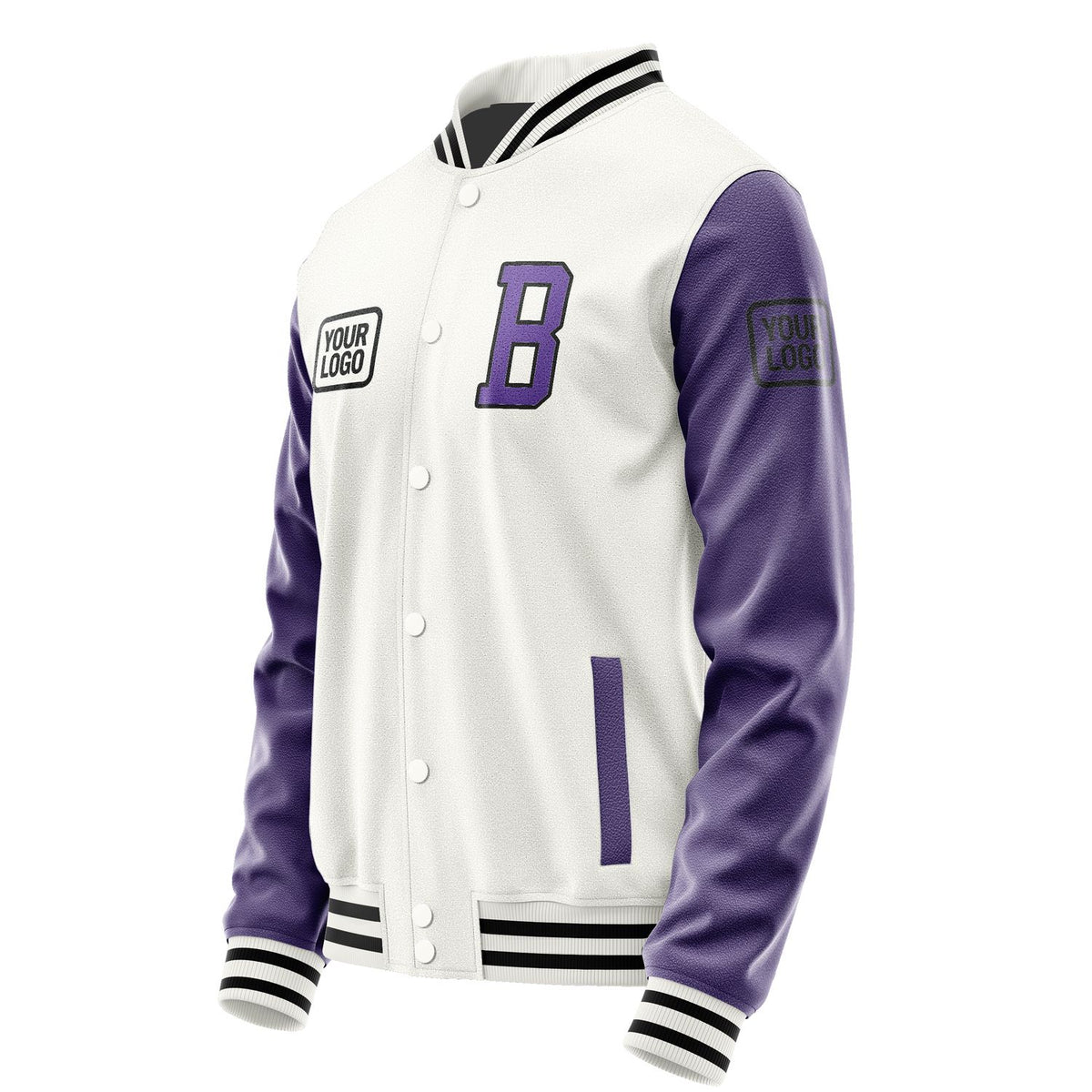 Custom White Light Purple Jacket JA181823181717232317