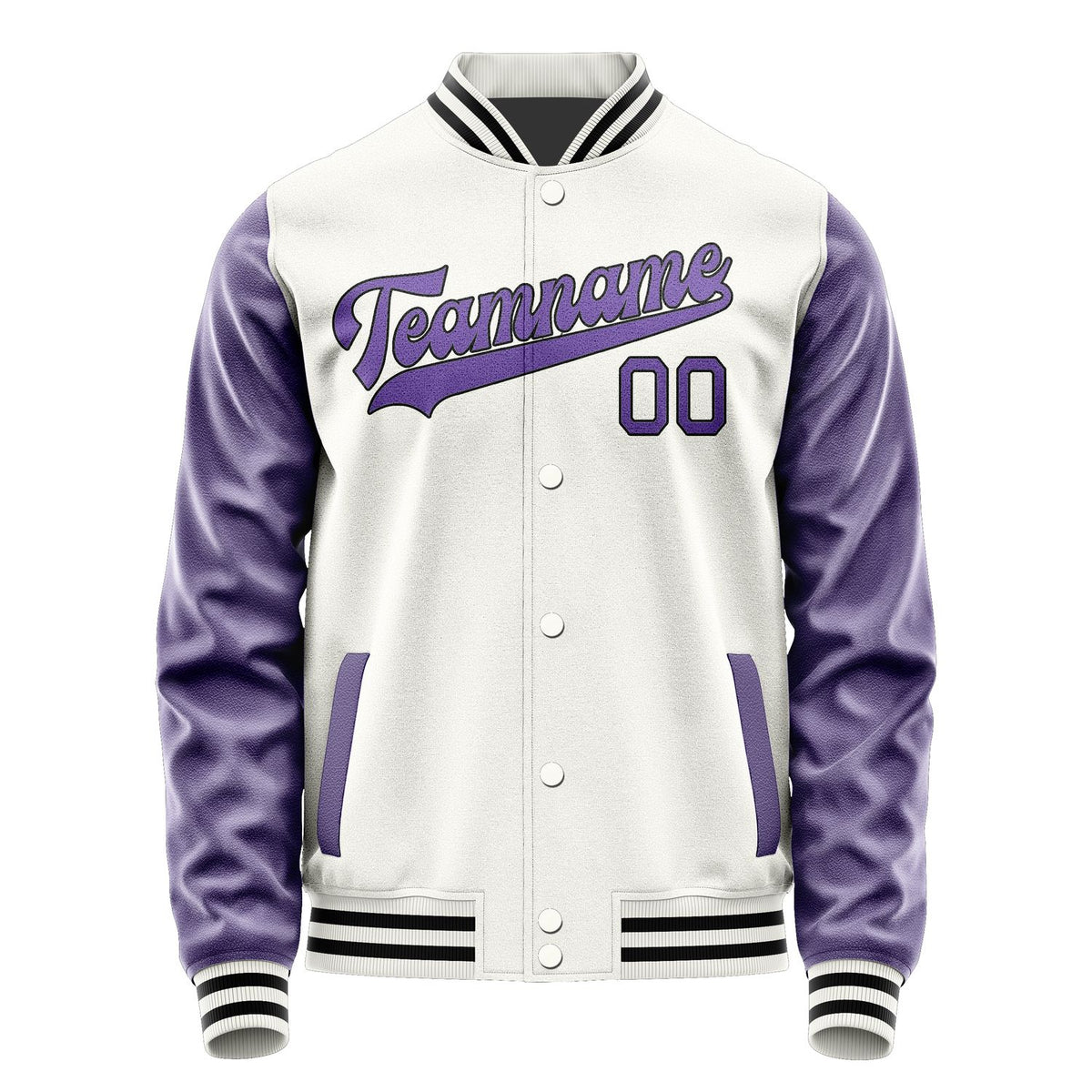 Custom White Light Purple Jacket JA1818231817B31723