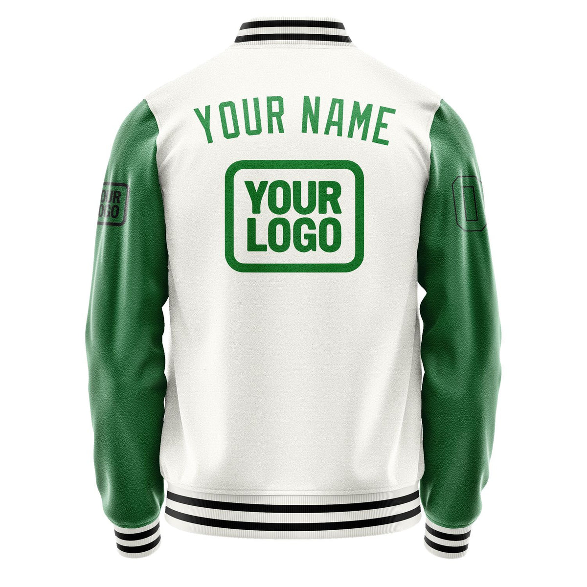 Custom White Emerald Green Jacket JA181824181717242417