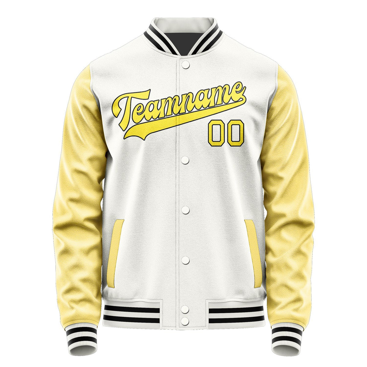 Custom White Light Yellow Jacket JA1818261817B31726