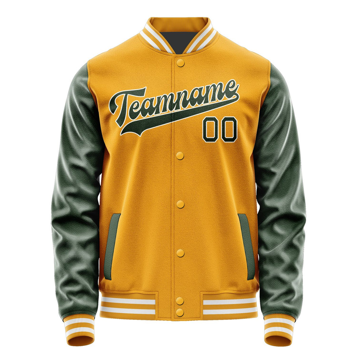 Custom Yellow Dark Green Jacket JA1919061918B31806