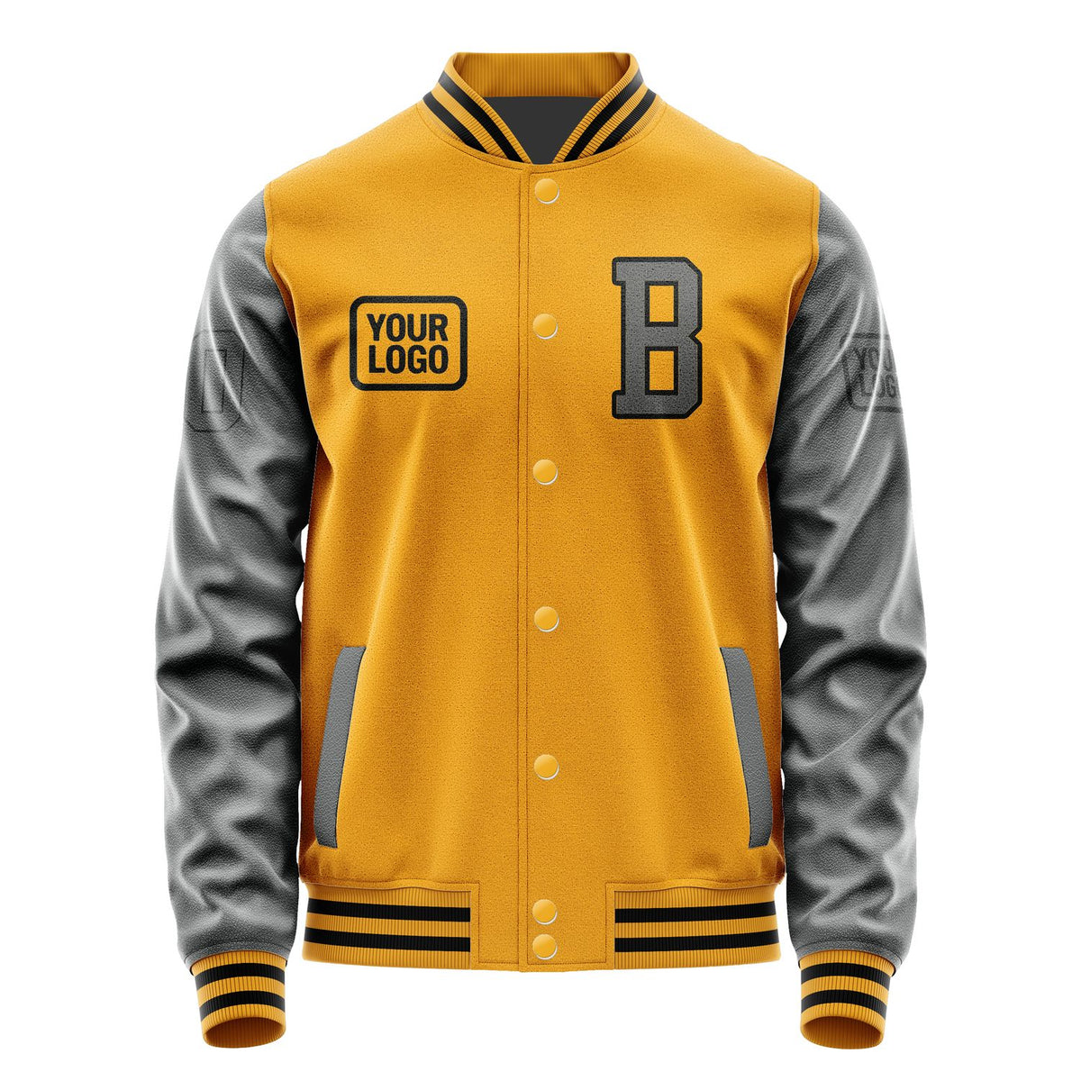 Custom Yellow Dark Grey Jacket JA191920191717202017