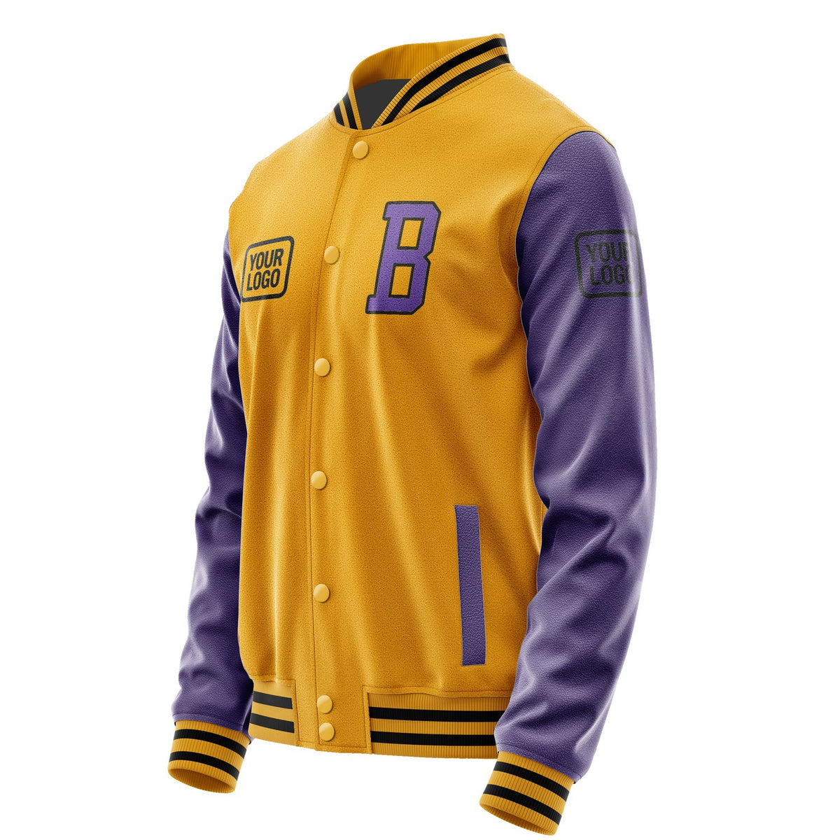 Custom Yellow Light Purple Jacket JA191923191717232317