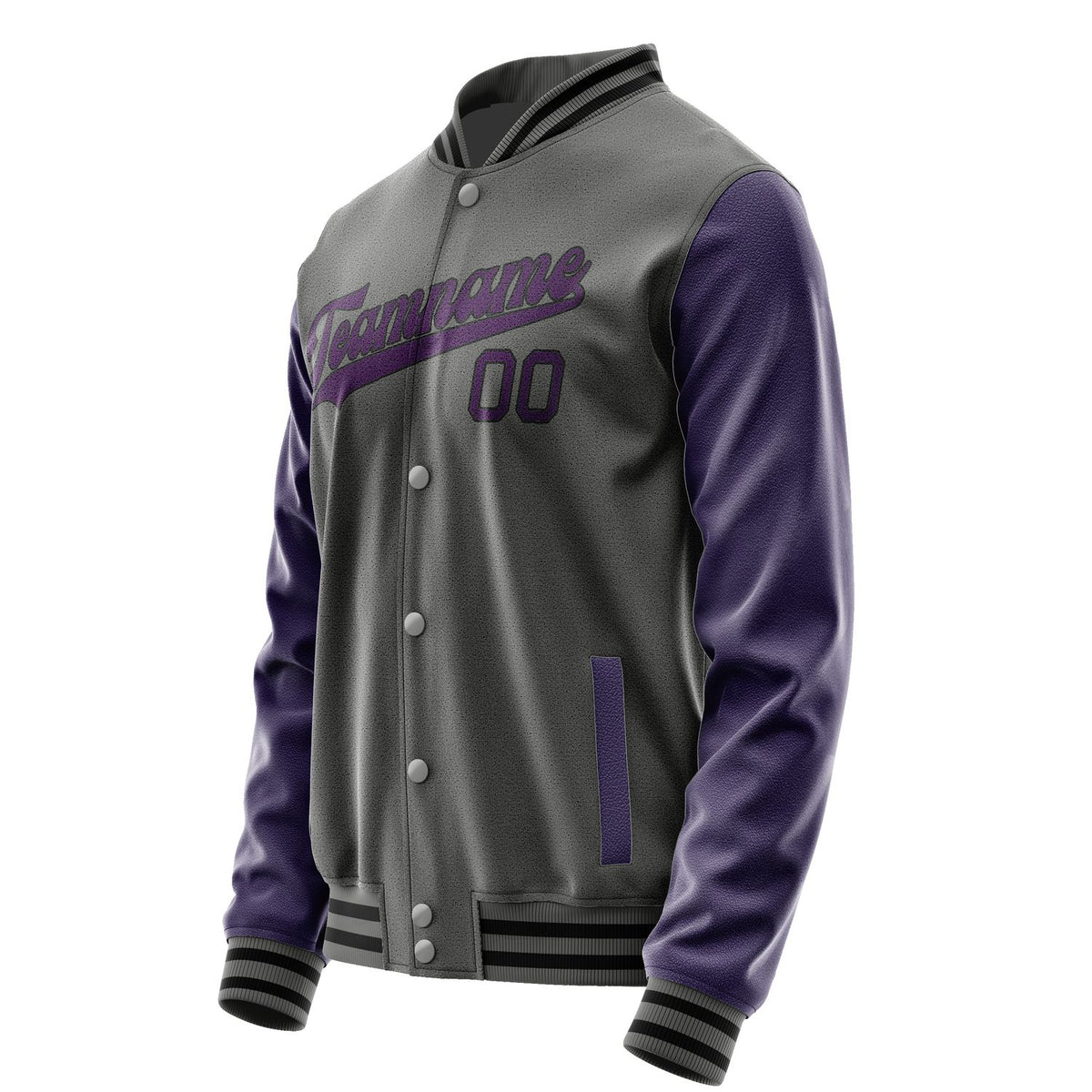 Custom Dark Grey Purple Jacket JA2020072017B31707