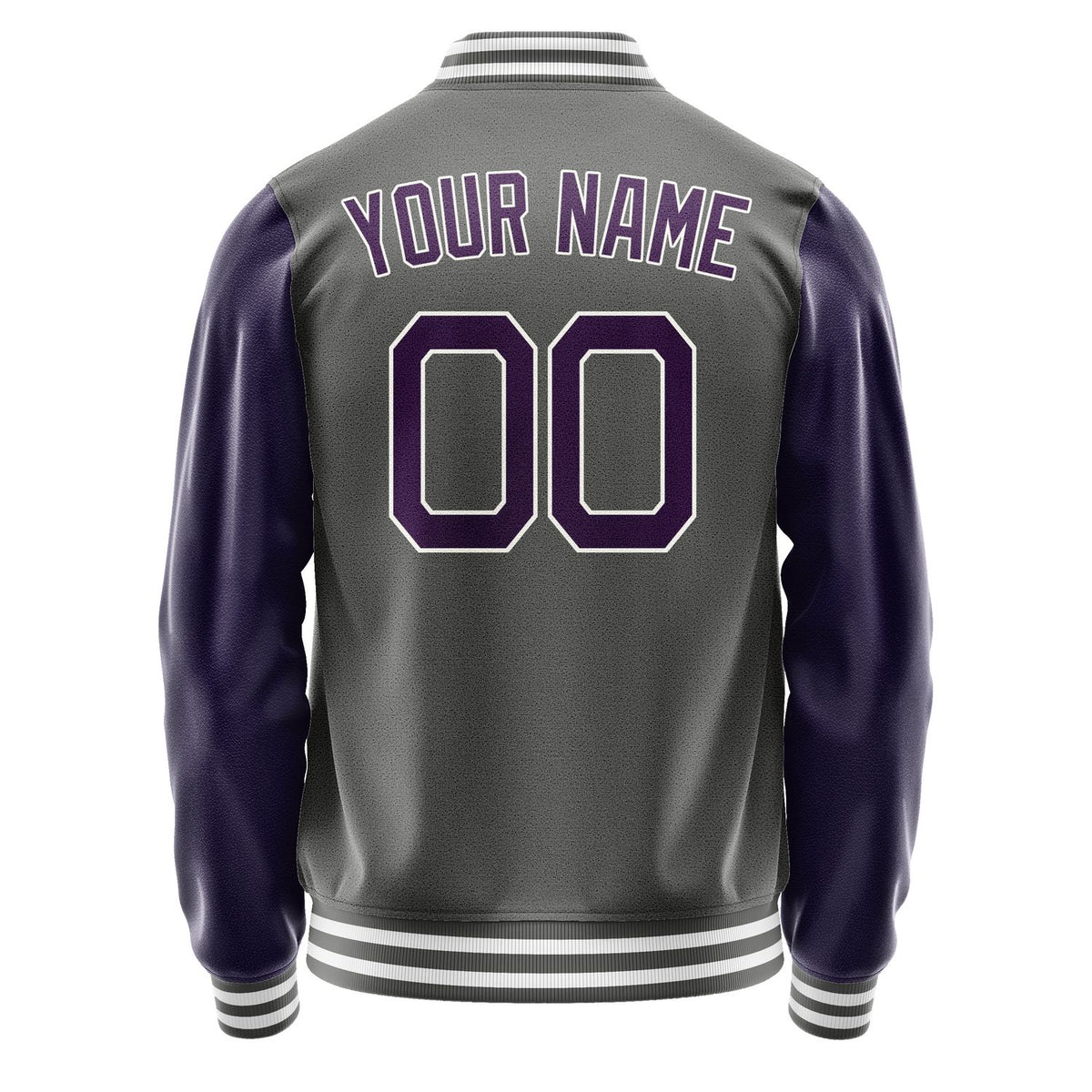 Custom Dark Grey Purple Jacket JA2020072018B21807