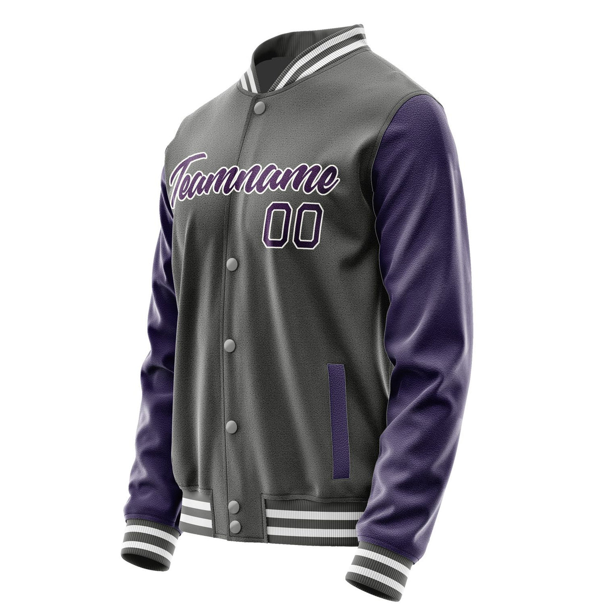 Custom Dark Grey Purple Jacket JA2020072018B21807