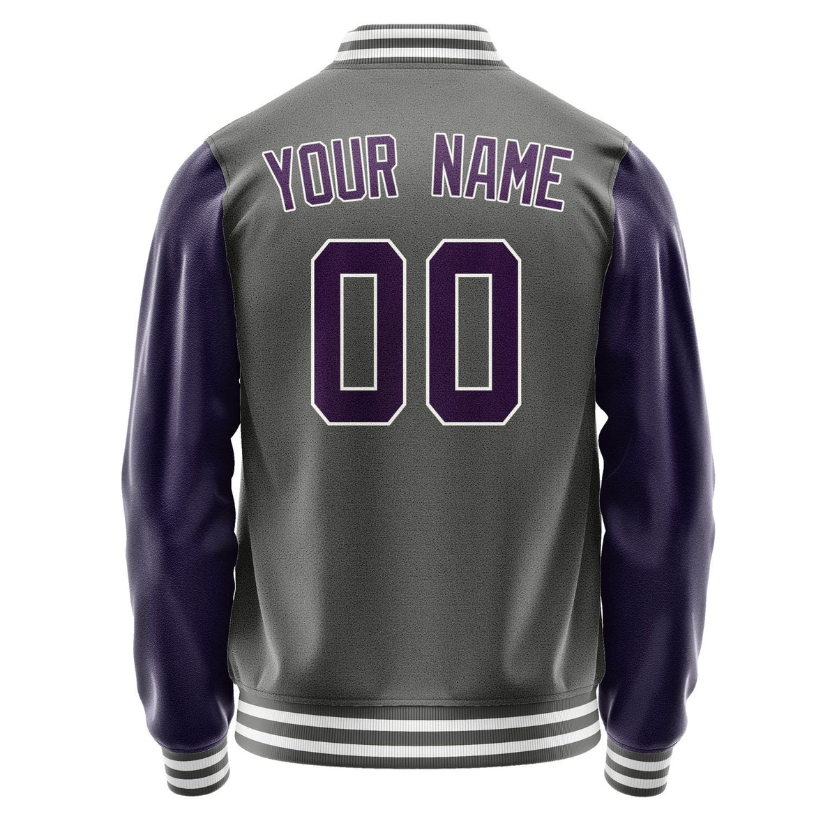 Custom Dark Grey Purple Jacket JA2020072018B31807