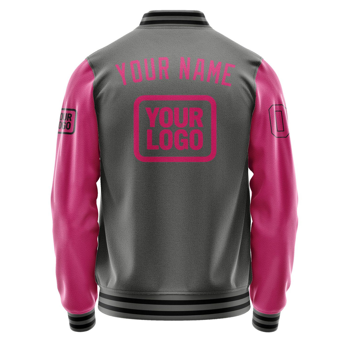 Custom Dark Grey Pink Jacket JA202013201717131317