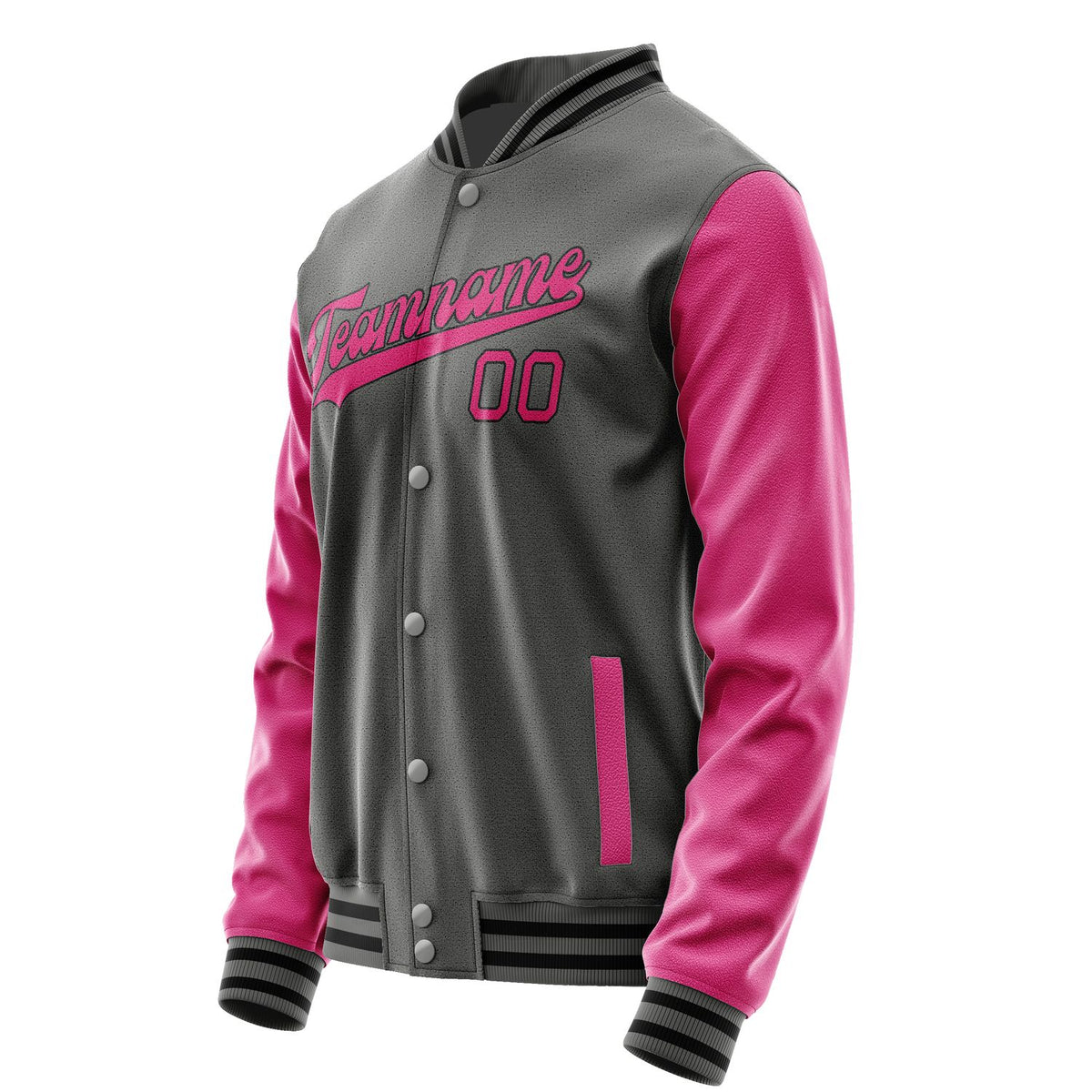 Custom Dark Grey Pink Jacket JA2020132017B31713