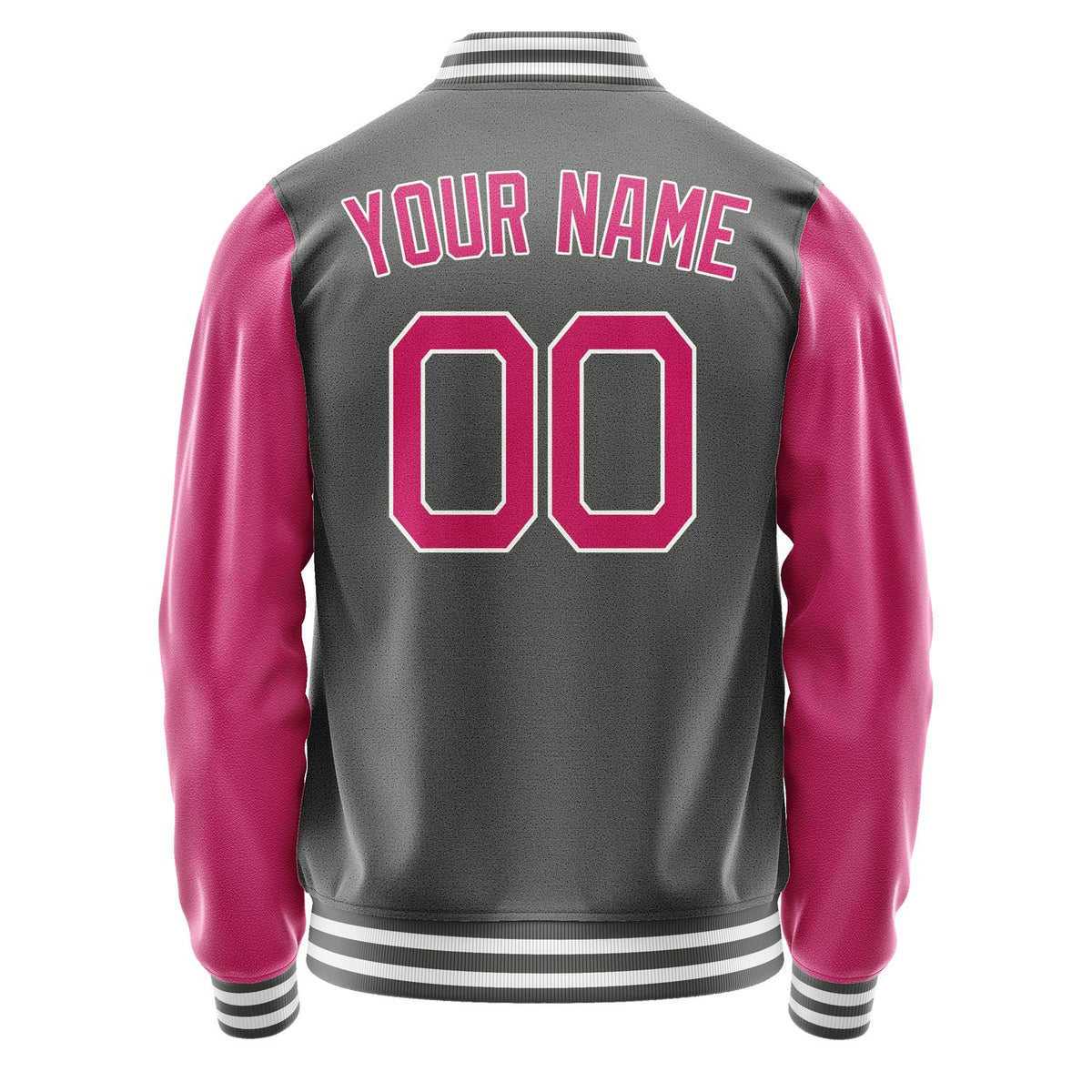 Custom Dark Grey Pink Jacket JA2020132018B21813