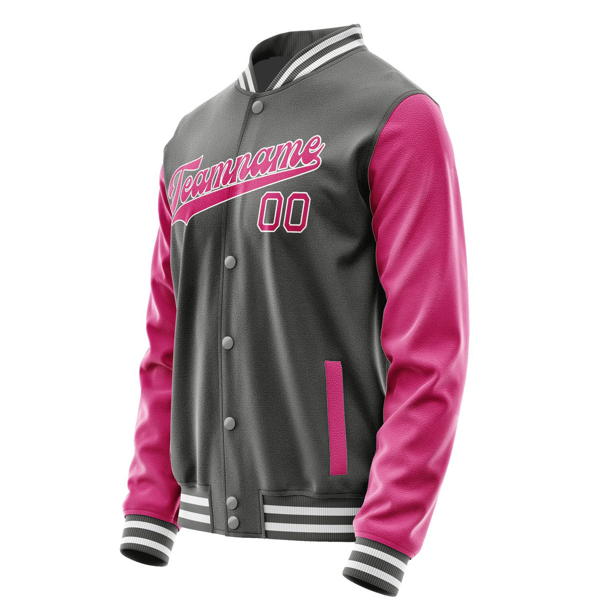 Custom Dark Grey Pink Jacket JA2020132018B31813